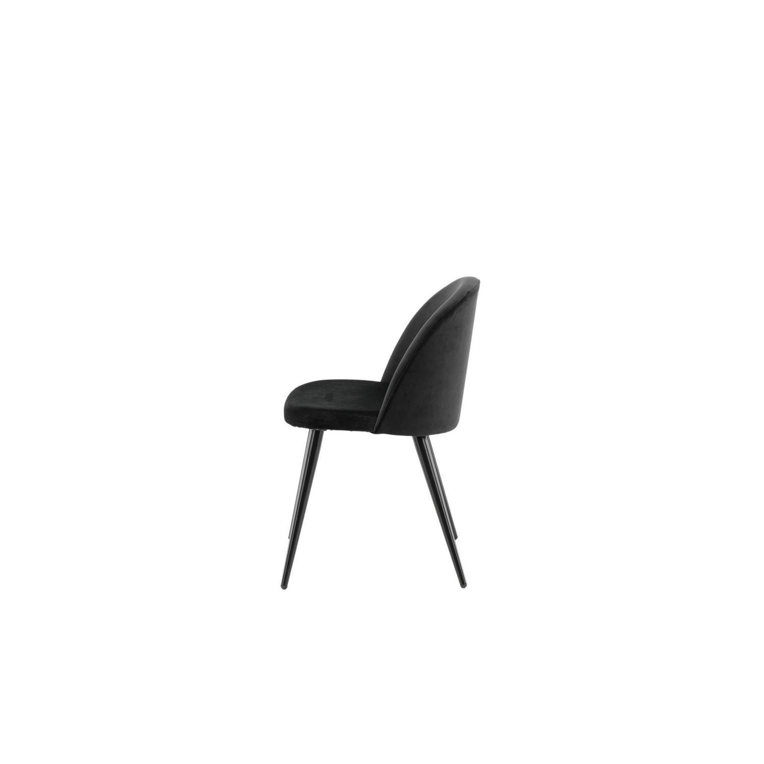 2er-Set Polsterstühle Matstol aus Samt - Schwarz-Polsterstühle-Venture Home-le canapé