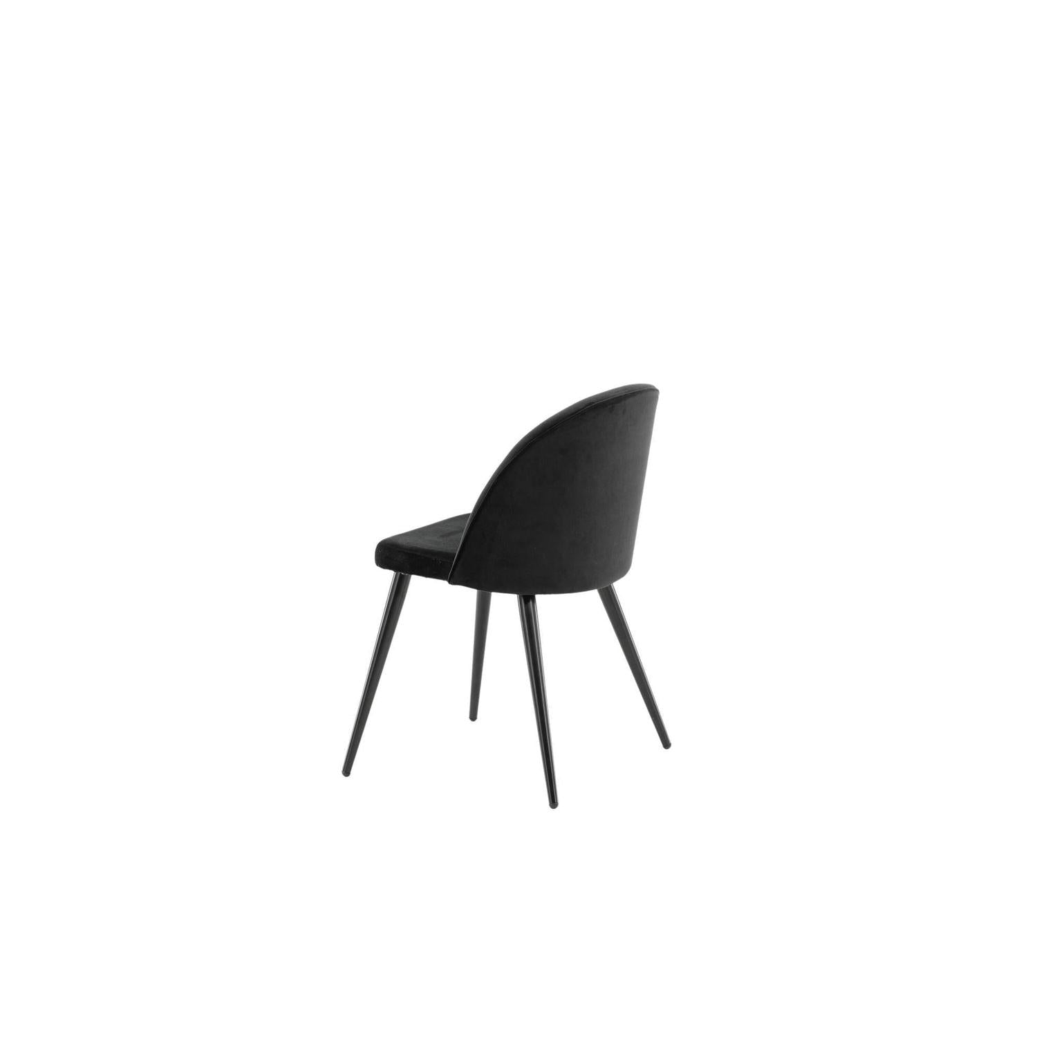 2er-Set Polsterstühle Matstol aus Samt - Schwarz-Polsterstühle-Venture Home-le canapé