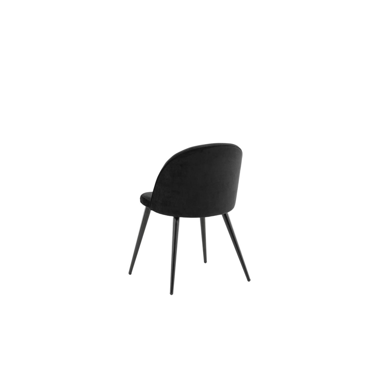 2er-Set Polsterstühle Matstol aus Samt - Schwarz-Polsterstühle-Venture Home-le canapé