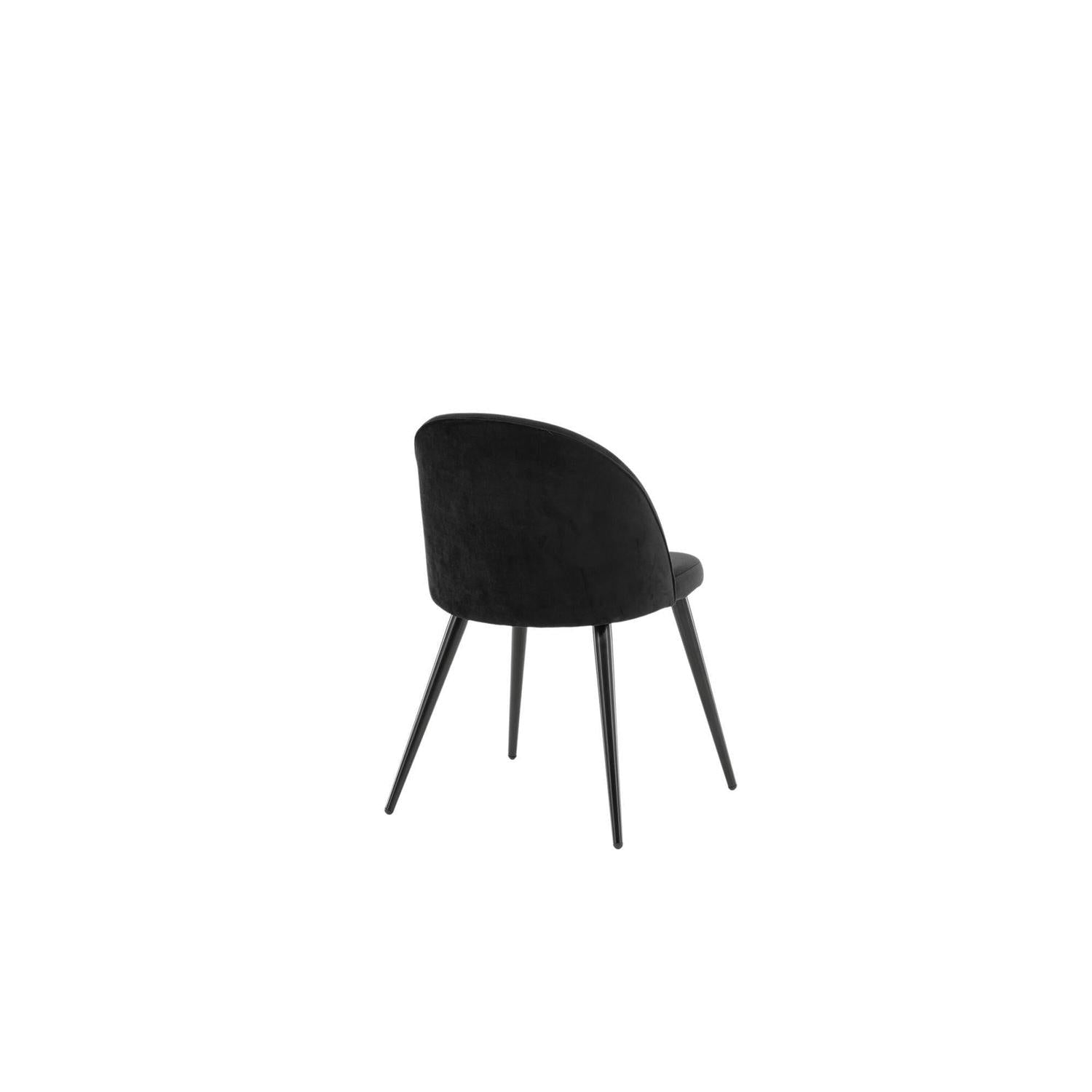 2er-Set Polsterstühle Matstol aus Samt - Schwarz-Polsterstühle-Venture Home-le canapé