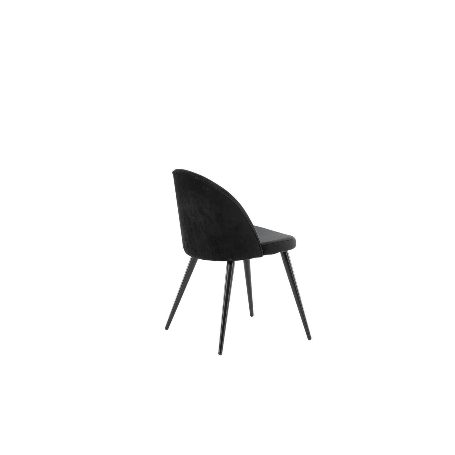 2er-Set Polsterstühle Matstol aus Samt - Schwarz-Polsterstühle-Venture Home-le canapé
