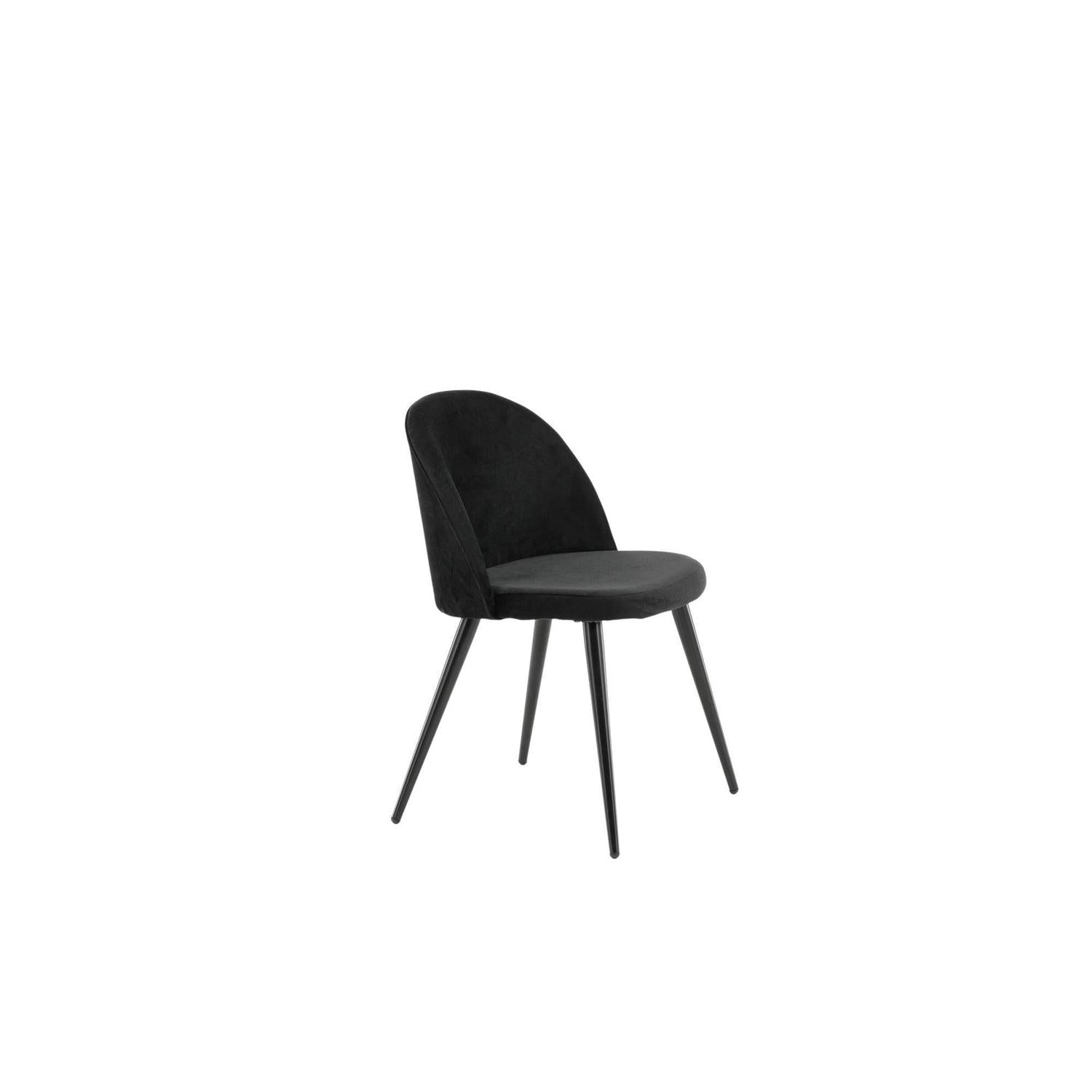 2er-Set Polsterstühle Matstol aus Samt - Schwarz-Polsterstühle-Venture Home-le canapé