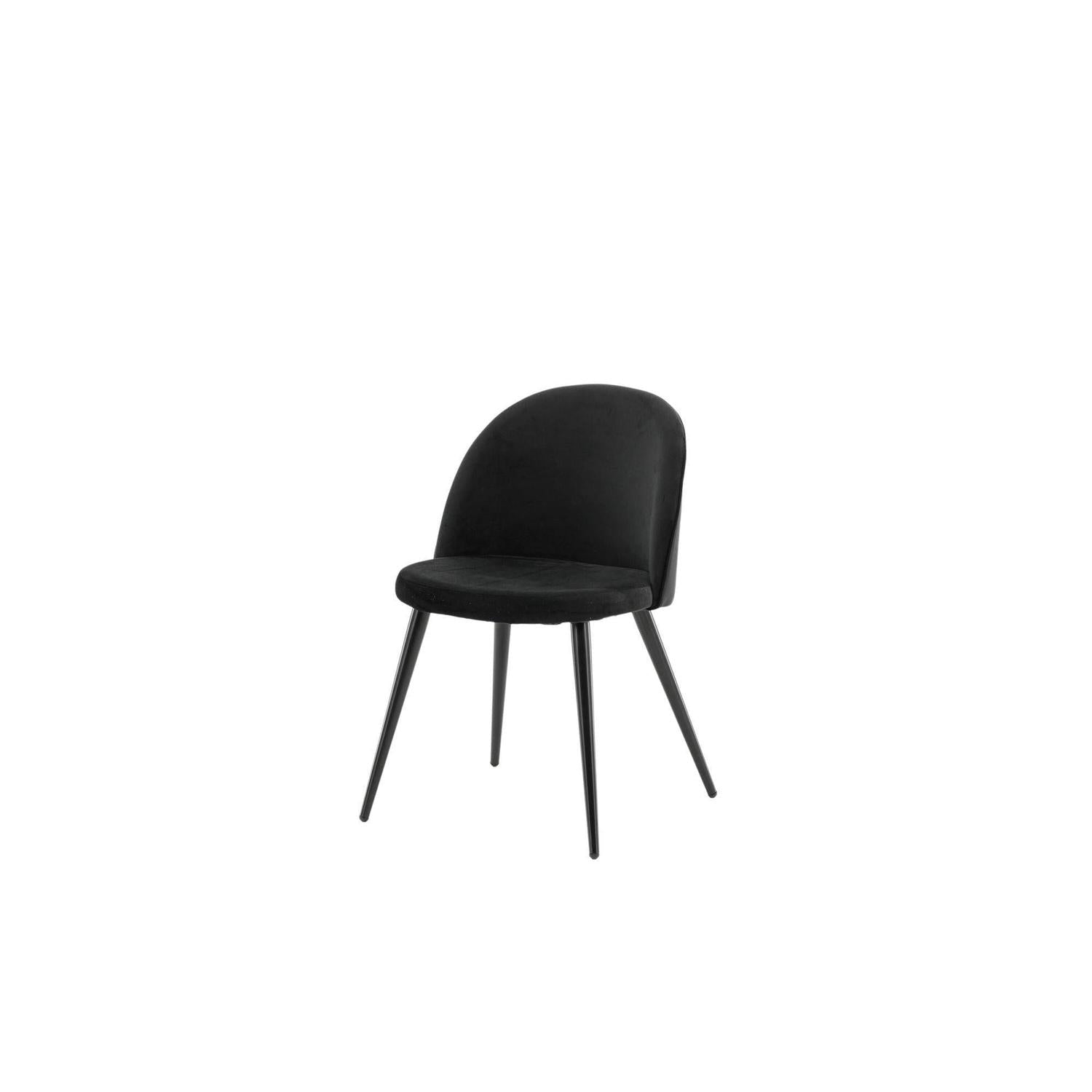 2er-Set Polsterstühle Matstol aus Samt - Schwarz-Polsterstühle-Venture Home-le canapé