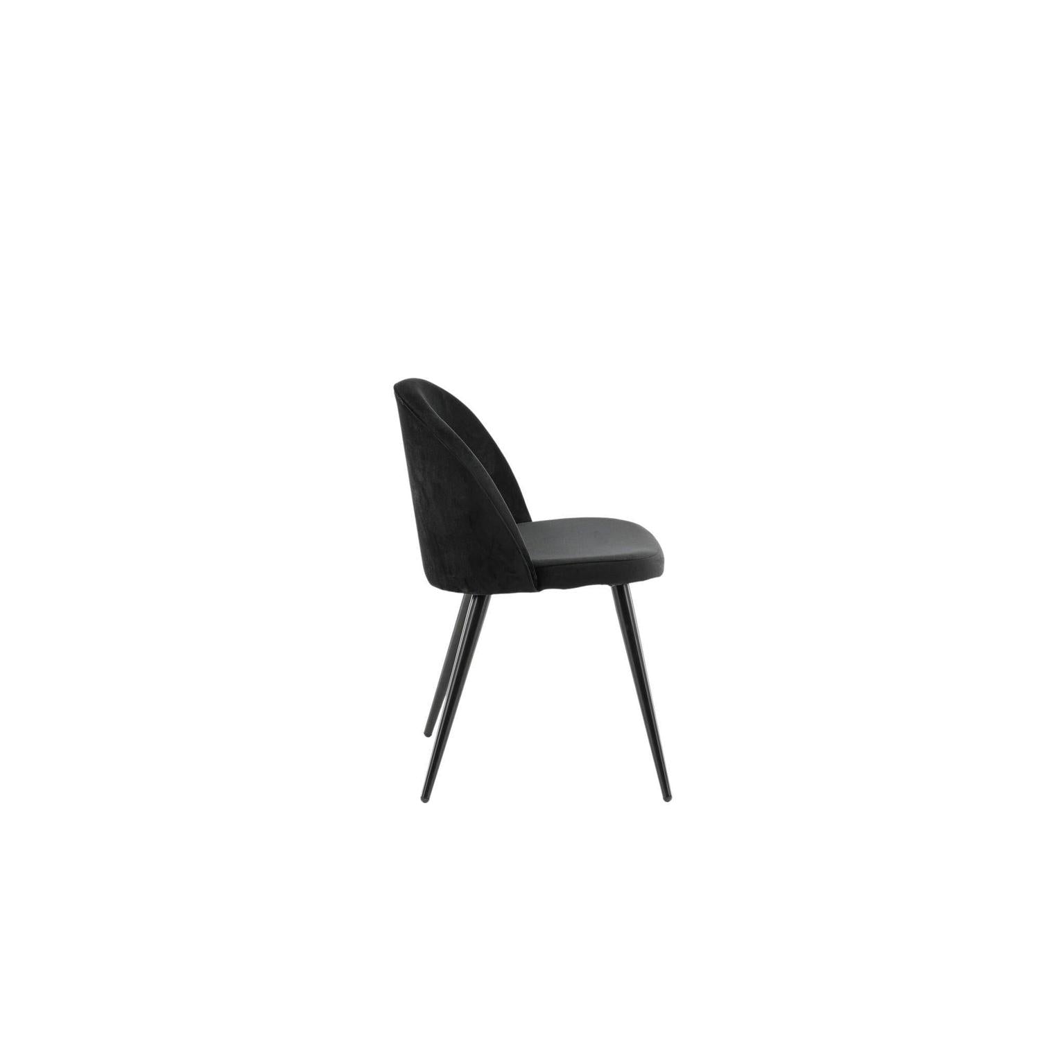 2er-Set Polsterstühle Matstol aus Samt - Schwarz-Polsterstühle-Venture Home-le canapé