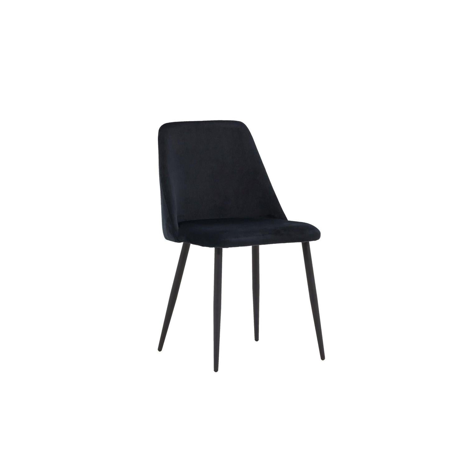 2er-Set Polsterstühle Night aus Samt - Schwarz-Polsterstühle-Venture Home-le canapé