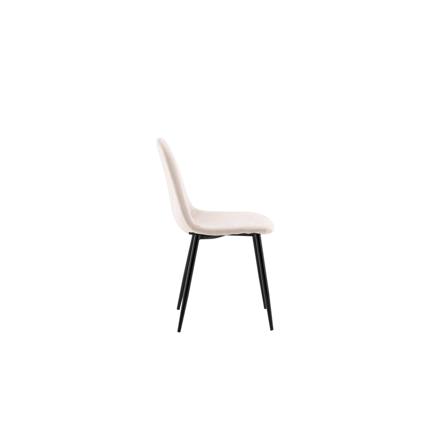 2er-Set Polsterstühle Polar aus Samt - Beige-Polsterstühle-Venture Home-le canapé