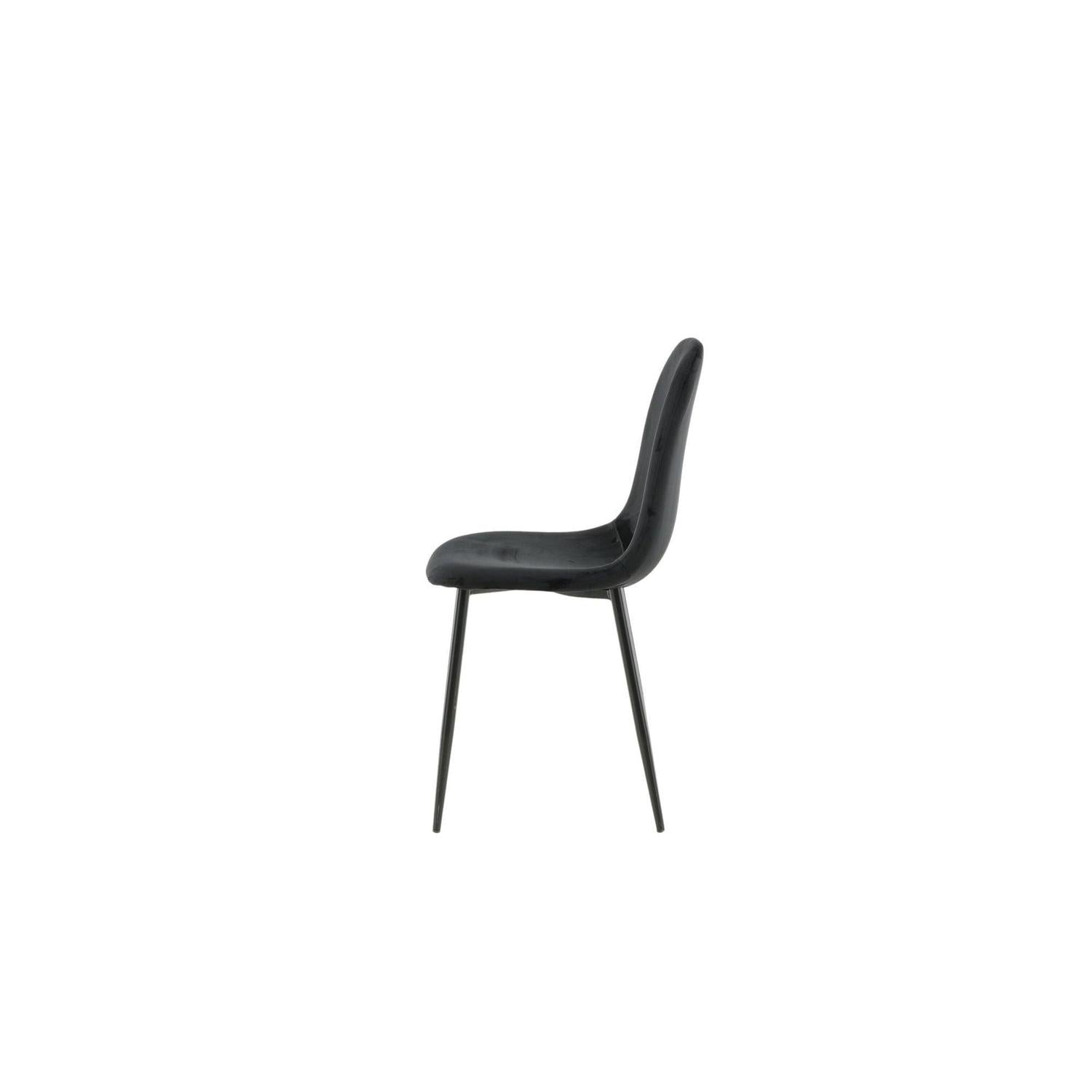 2er-Set Polsterstühle Polar aus Samt - Schwarz-Polsterstühle-Venture Home-le canapé