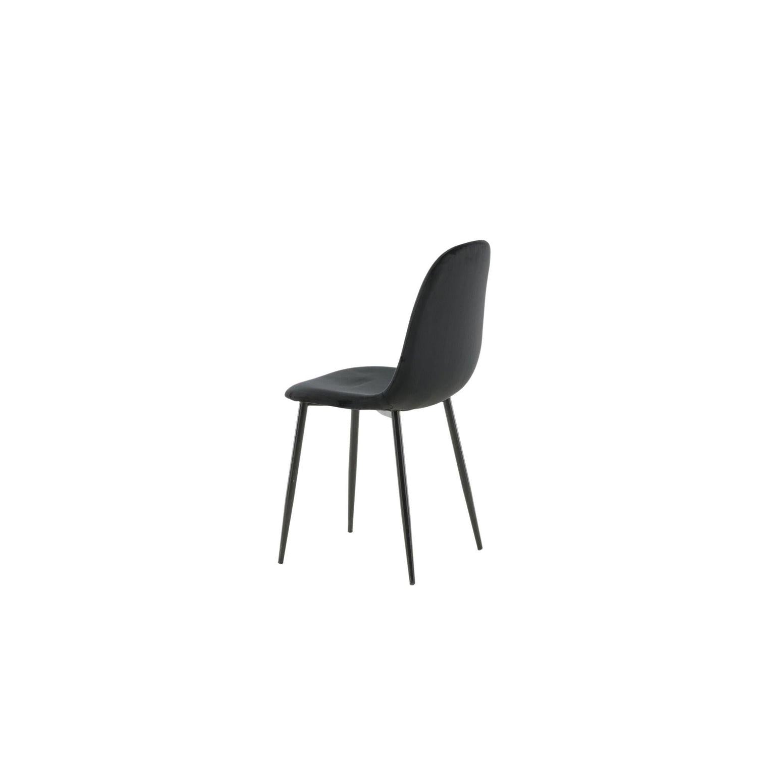 2er-Set Polsterstühle Polar aus Samt - Schwarz-Polsterstühle-Venture Home-le canapé
