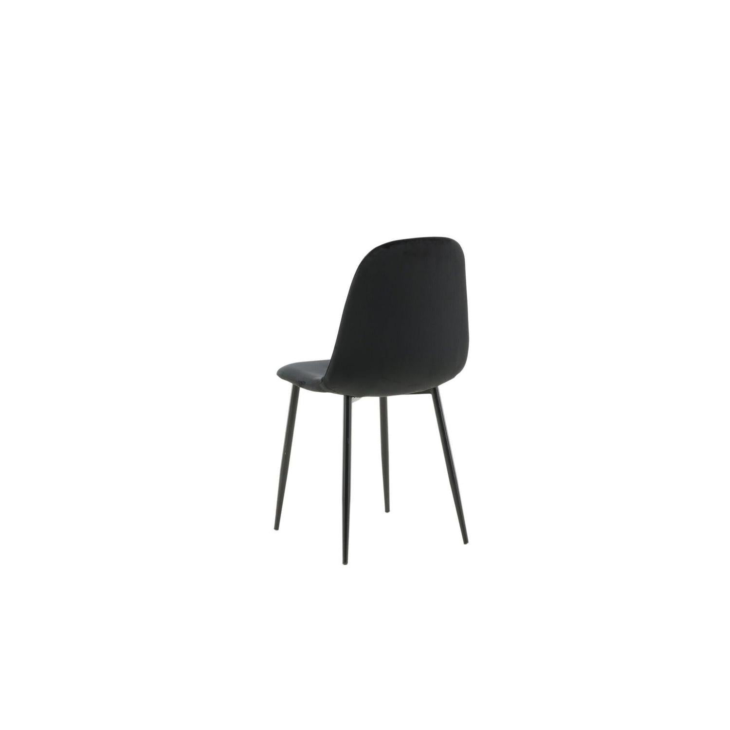 2er-Set Polsterstühle Polar aus Samt - Schwarz-Polsterstühle-Venture Home-le canapé