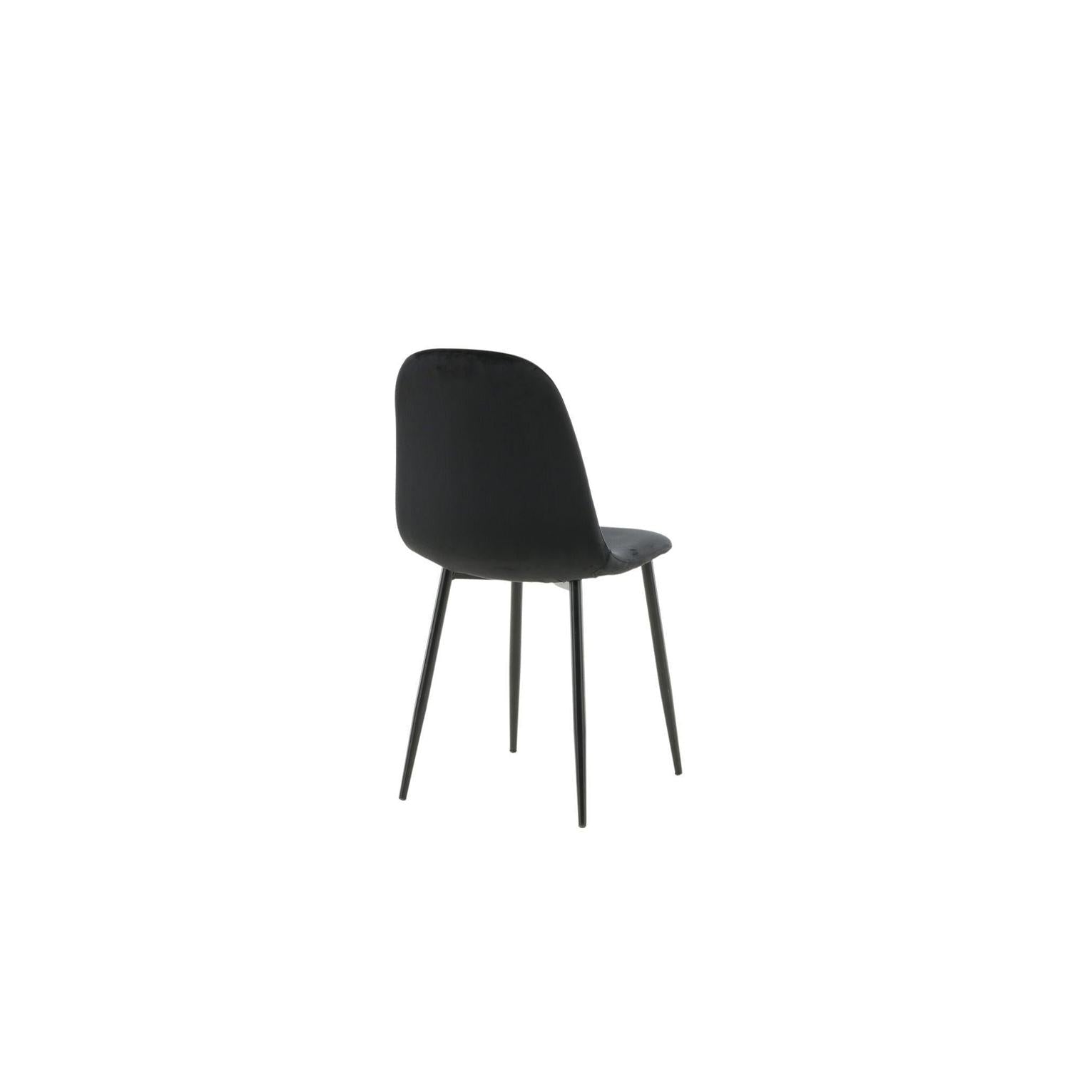 2er-Set Polsterstühle Polar aus Samt - Schwarz-Polsterstühle-Venture Home-le canapé