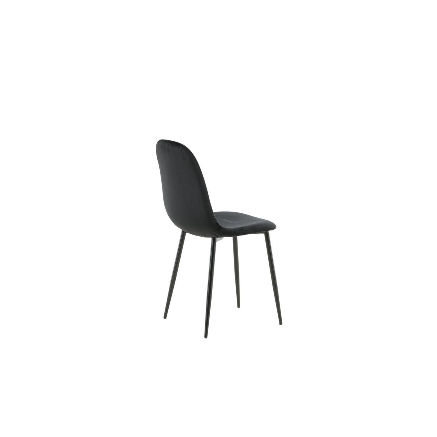 2er-Set Polsterstühle Polar aus Samt - Schwarz-Polsterstühle-Venture Home-le canapé