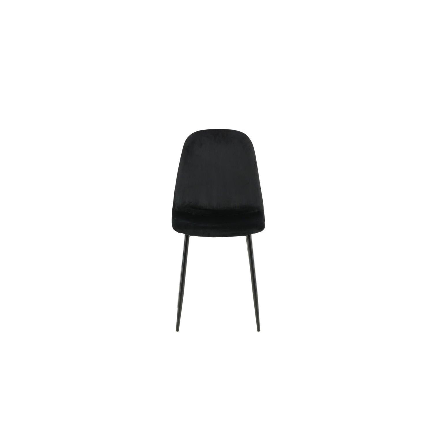 2er-Set Polsterstühle Polar aus Samt - Schwarz-Polsterstühle-Venture Home-le canapé