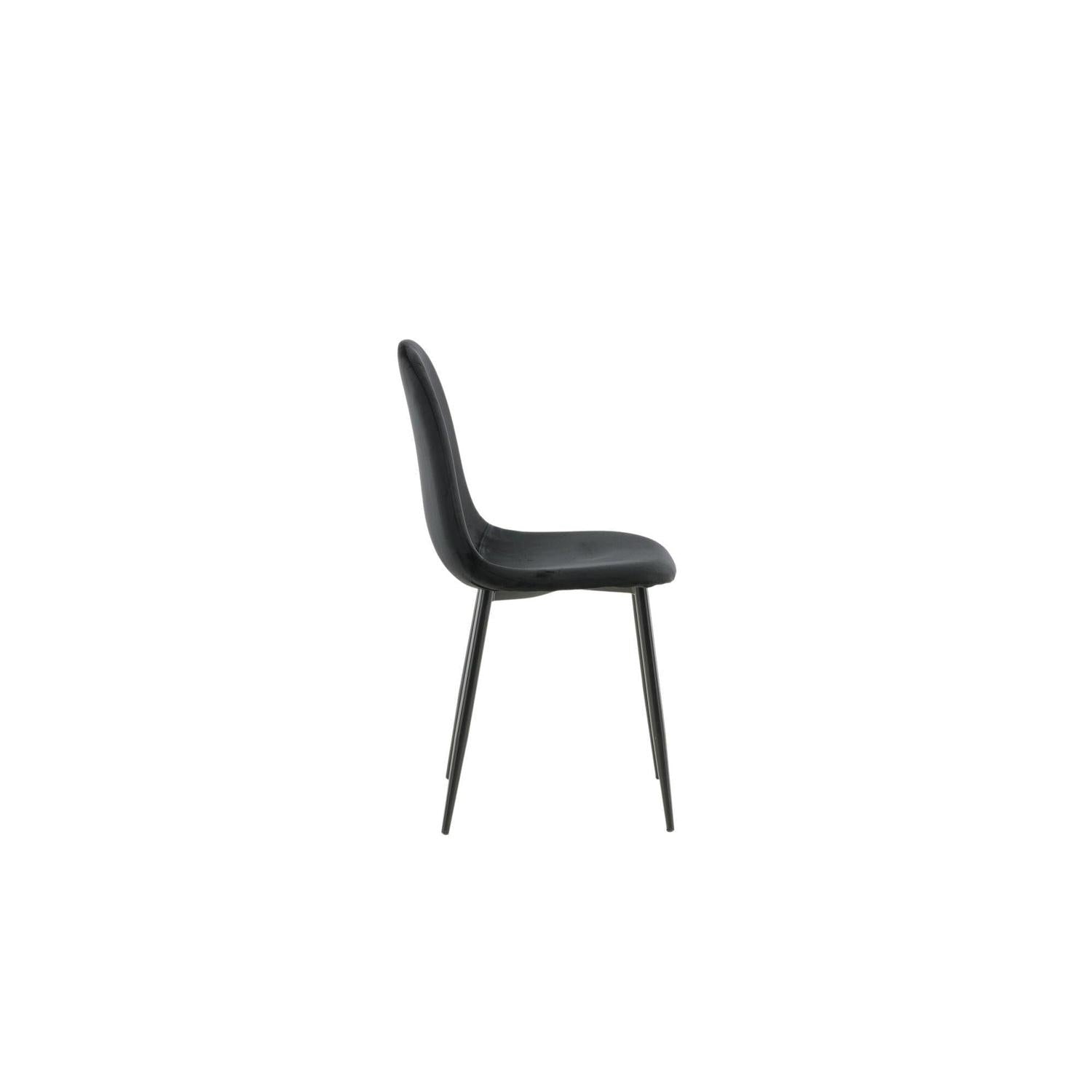 2er-Set Polsterstühle Polar aus Samt - Schwarz-Polsterstühle-Venture Home-le canapé