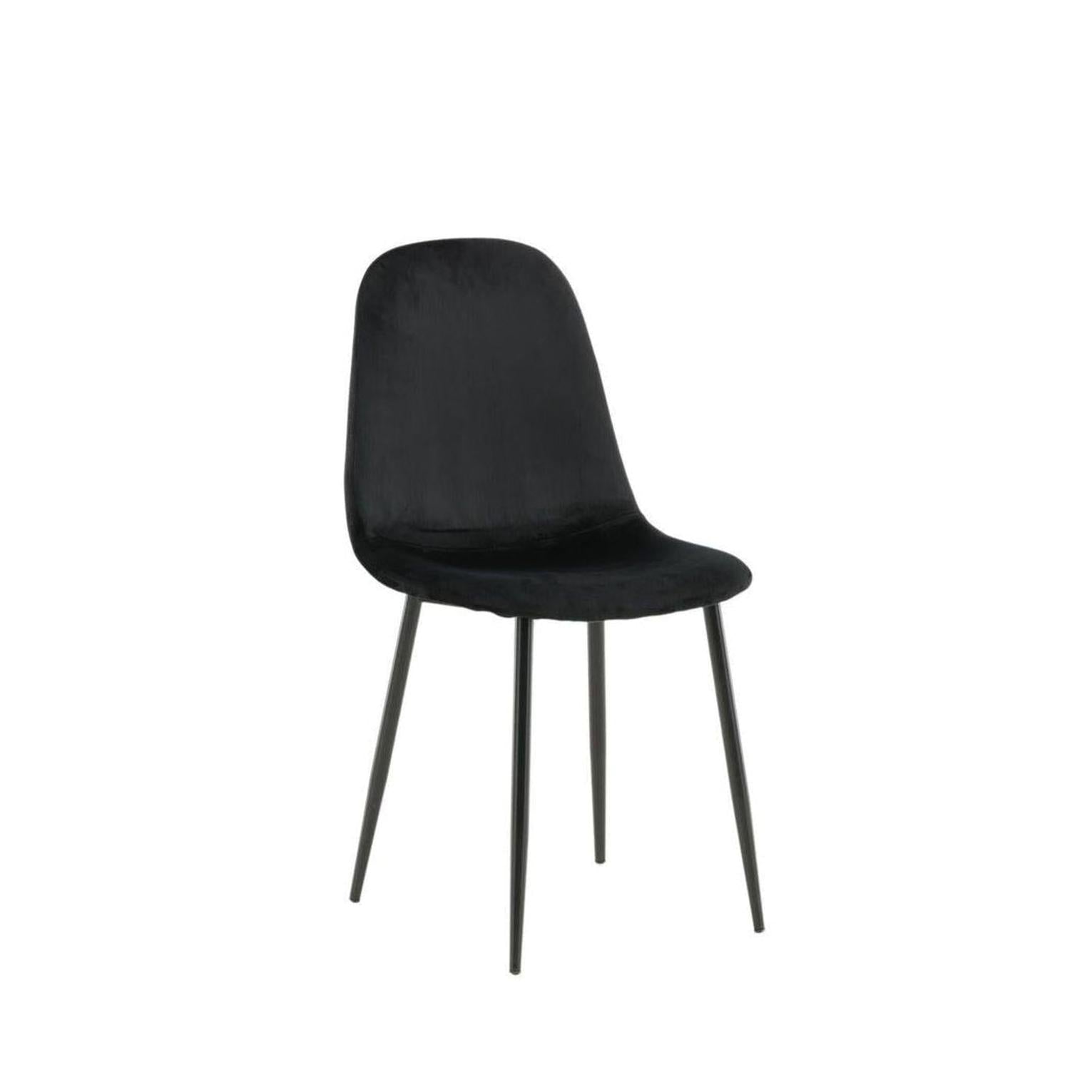 2er-Set Polsterstühle Polar aus Samt - Schwarz-Polsterstühle-Venture Home-le canapé