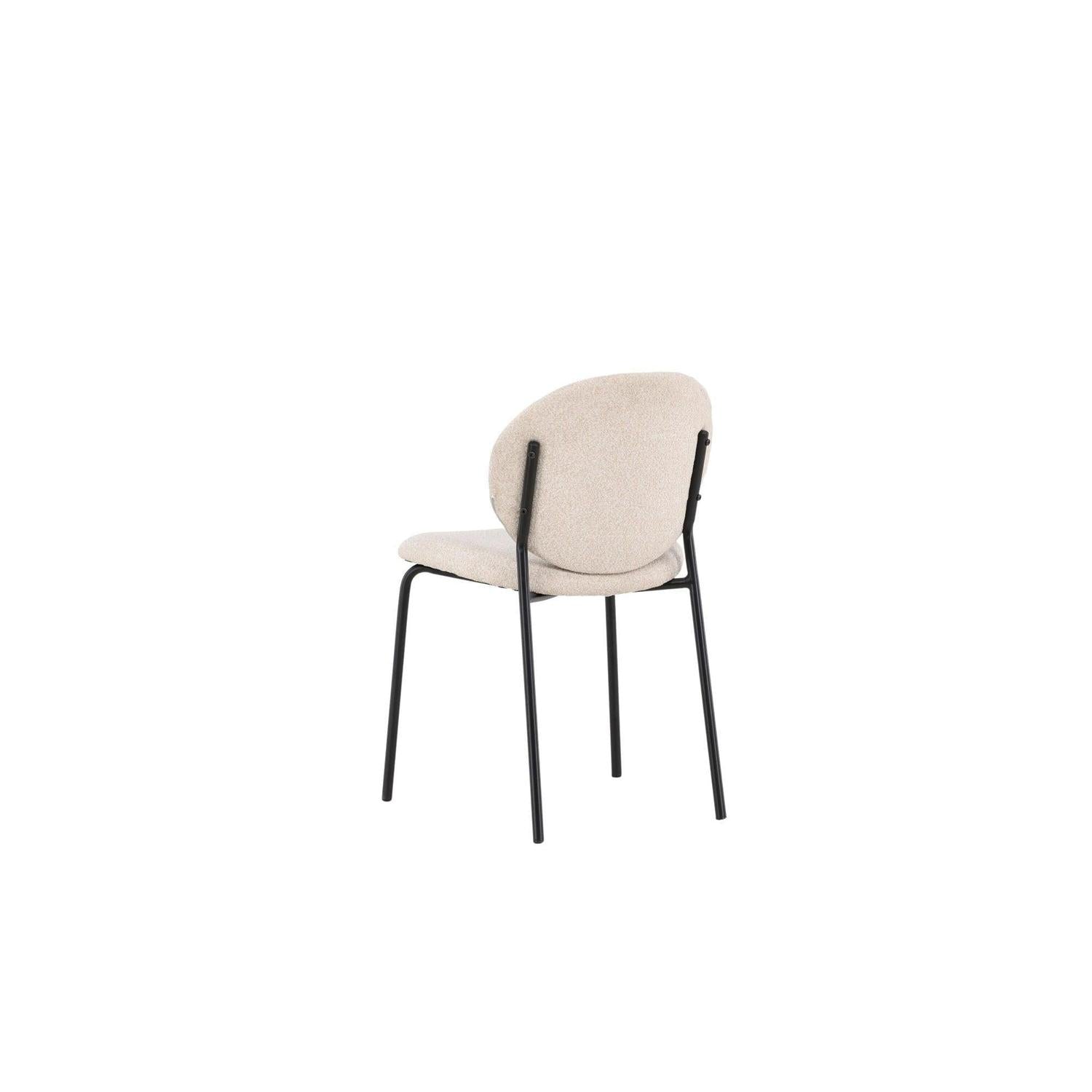 2er - Set Polsterstühle Vault aus Leinen - Beige / SchwarzPolsterstühle