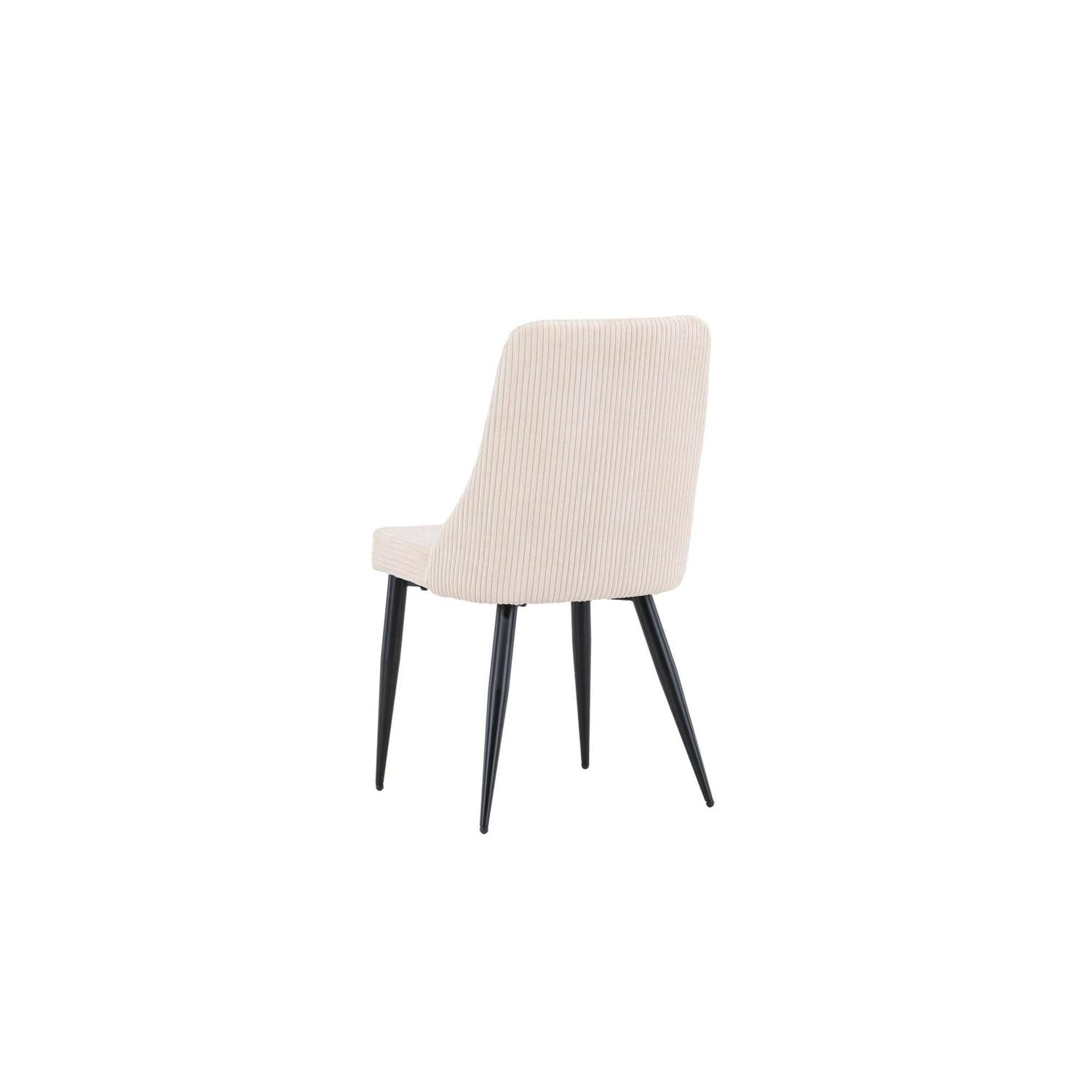2er - Set Stuhl Leone aus Kord - Beige / FSC 100%Polsterstühle