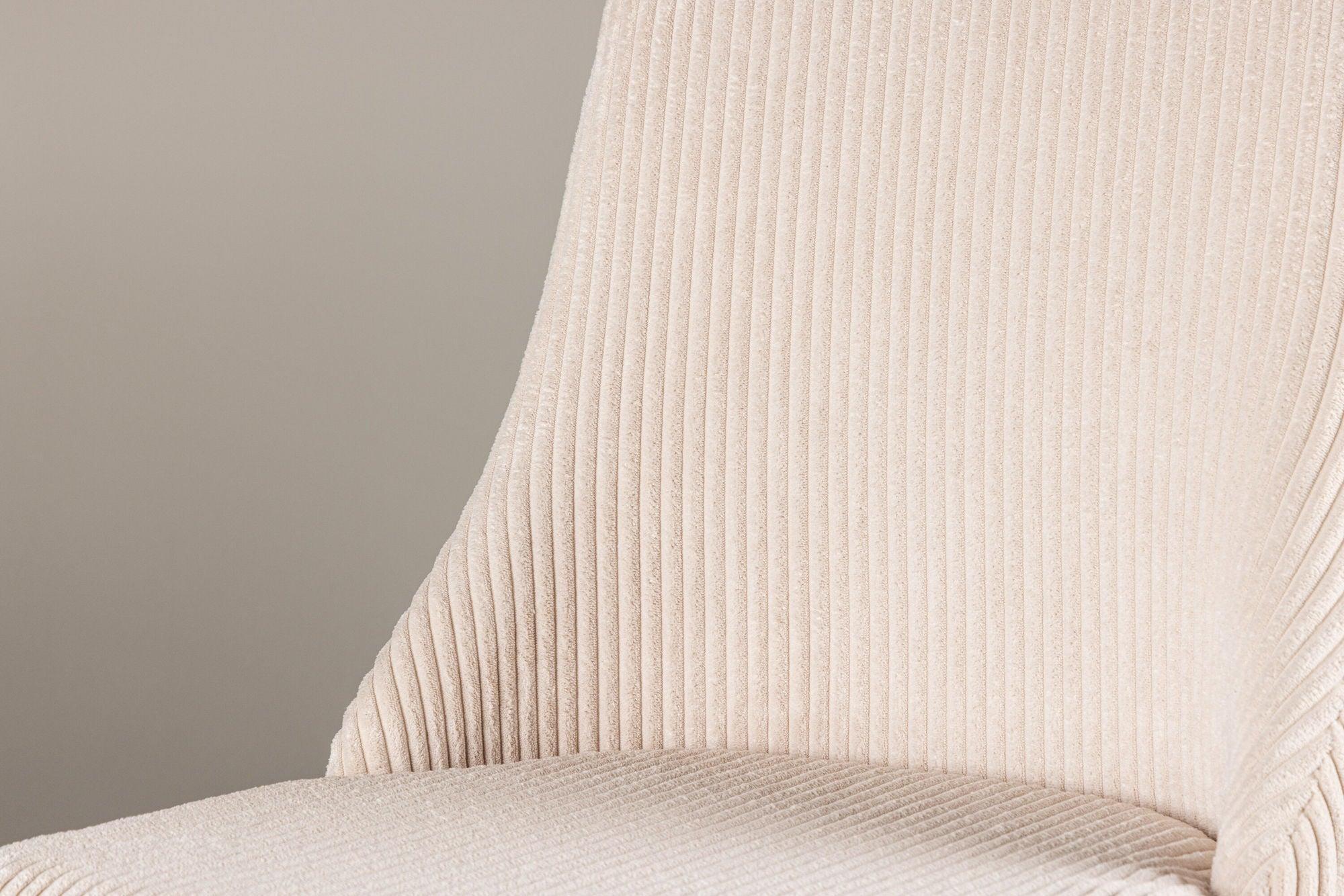 2er - Set Stuhl Leone aus Kord - Beige / FSC 100%Polsterstühle
