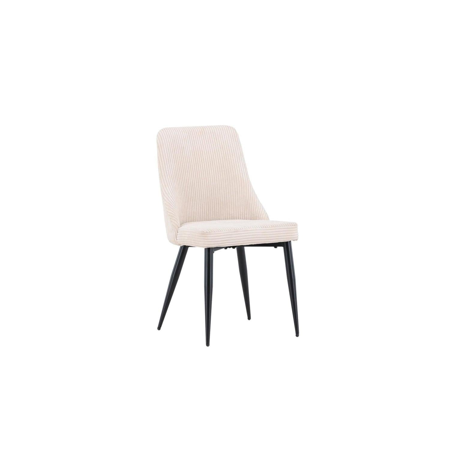 2er - Set Stuhl Leone aus Kord - Beige / FSC 100%Polsterstühle