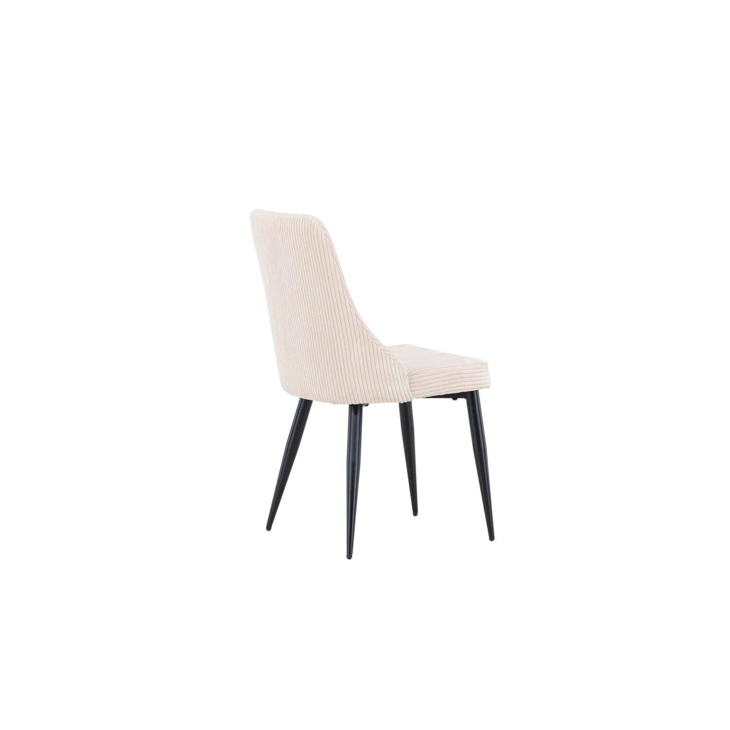2er - Set Stuhl Leone aus Kord - Beige / FSC 100%Polsterstühle