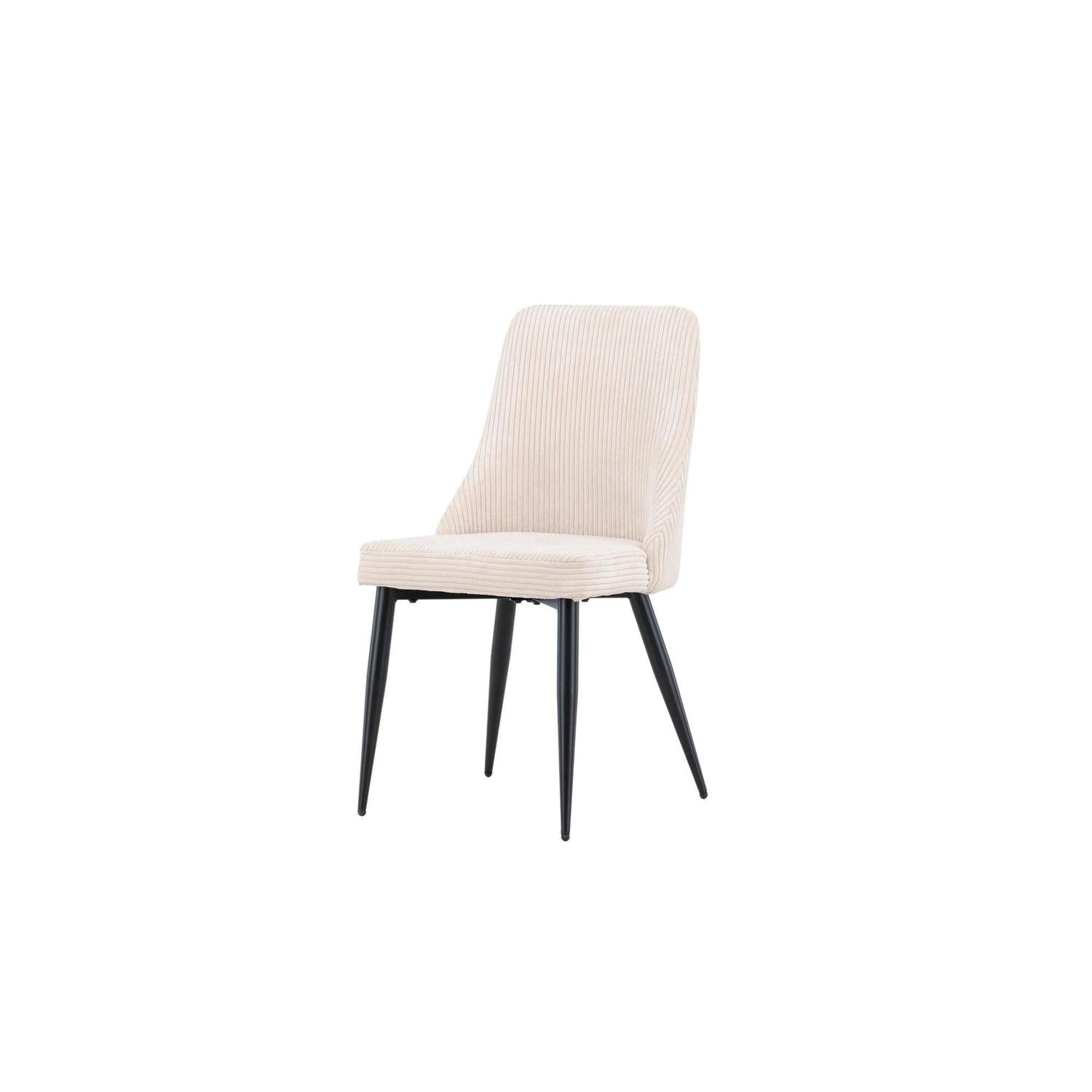 2er - Set Stuhl Leone aus Kord - Beige / FSC 100%Polsterstühle