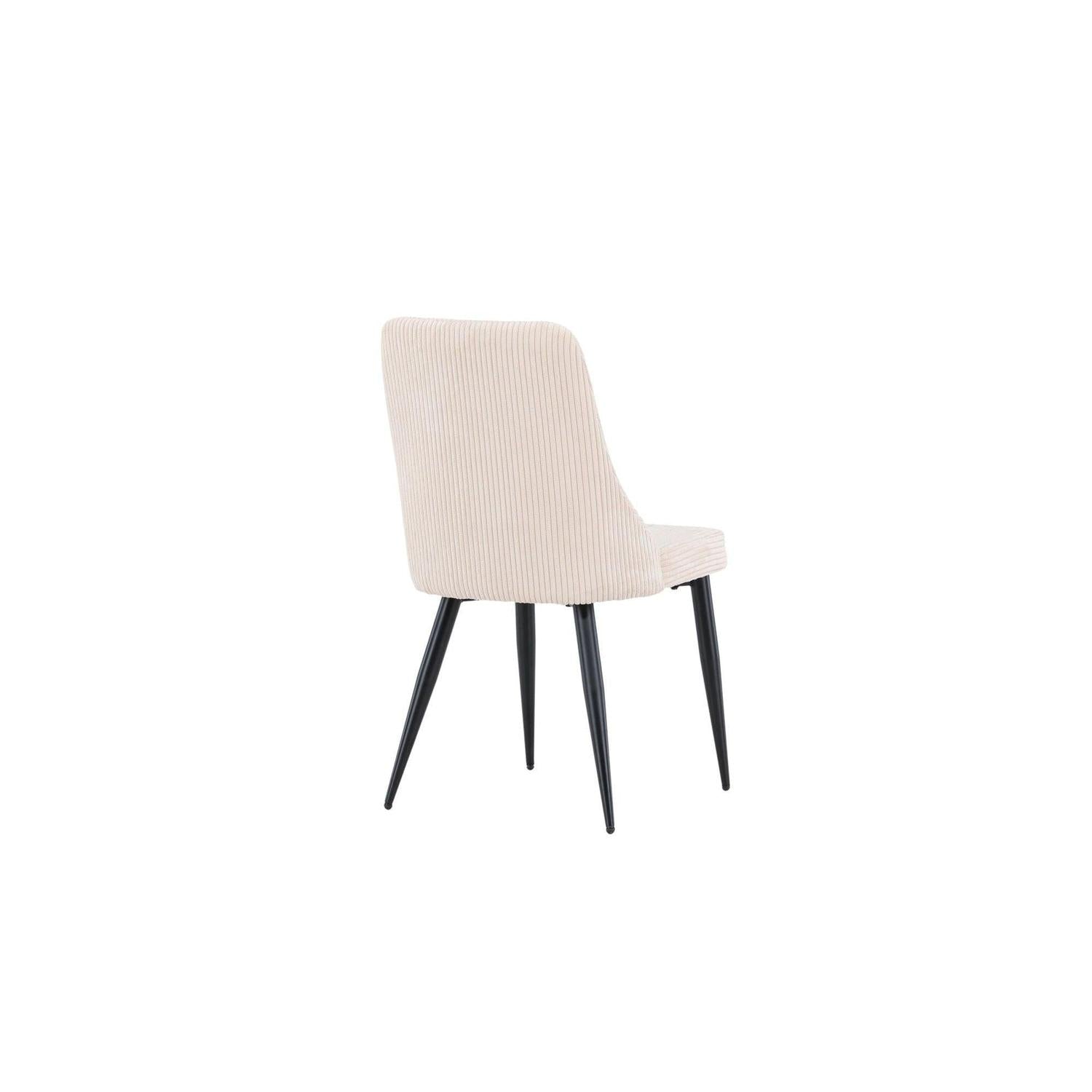 2er - Set Stuhl Leone aus Kord - Beige / FSC 100%Polsterstühle