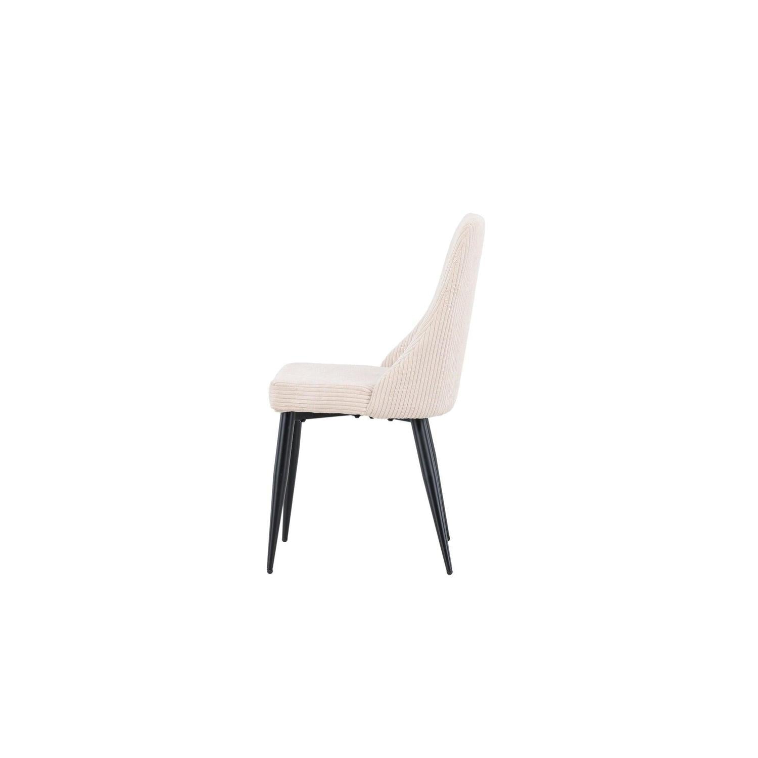 2er-Set Stühle Leone aus Kord - Beige-Polsterstühle-Venture Home-le canapé