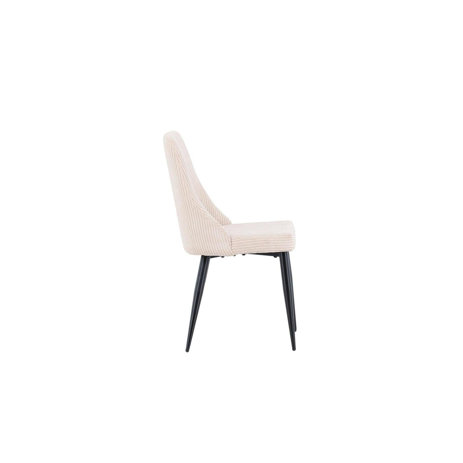 2er-Set Stühle Leone aus Kord - Beige-Polsterstühle-Venture Home-le canapé