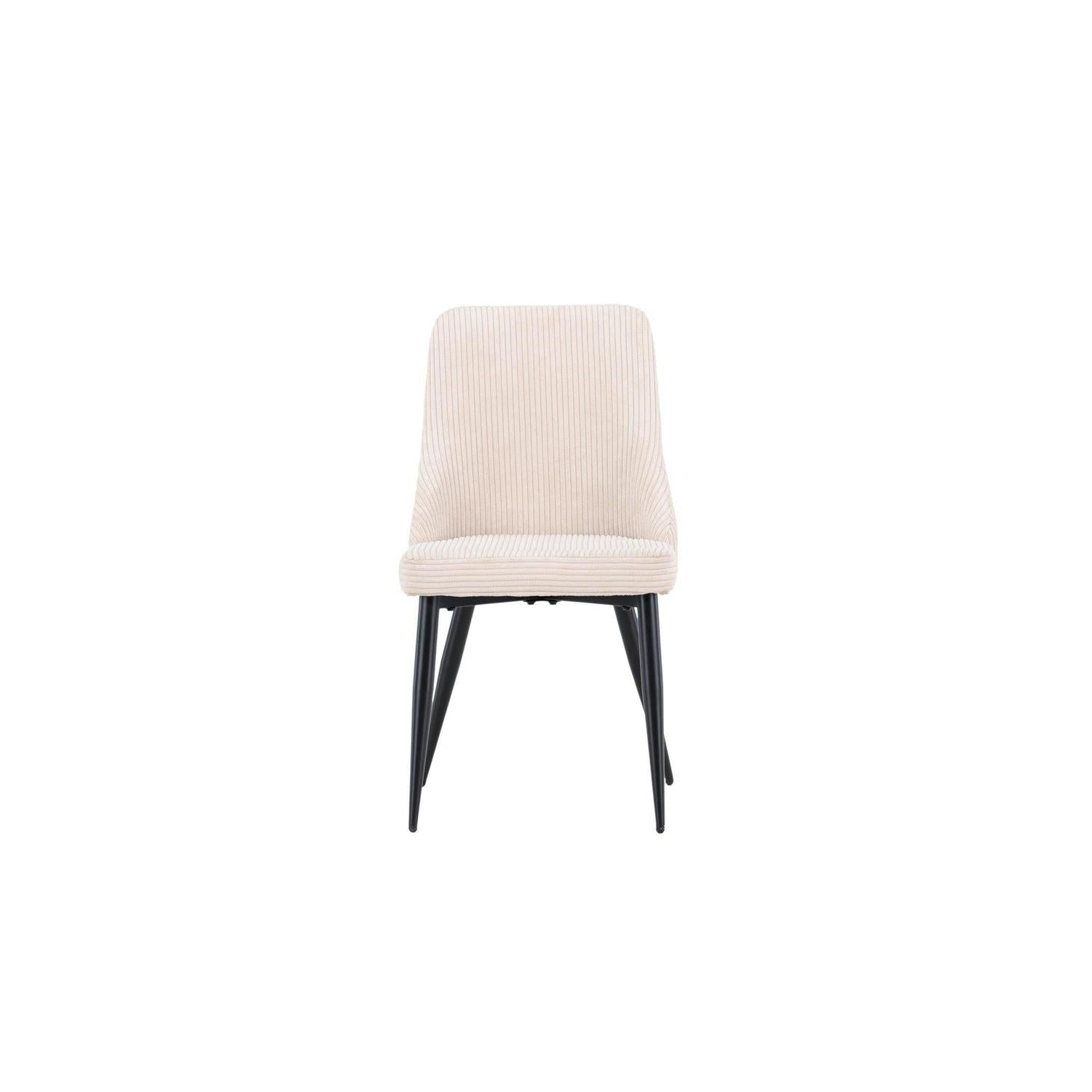 2er-Set Stühle Leone aus Kord - Beige-Polsterstühle-Venture Home-le canapé