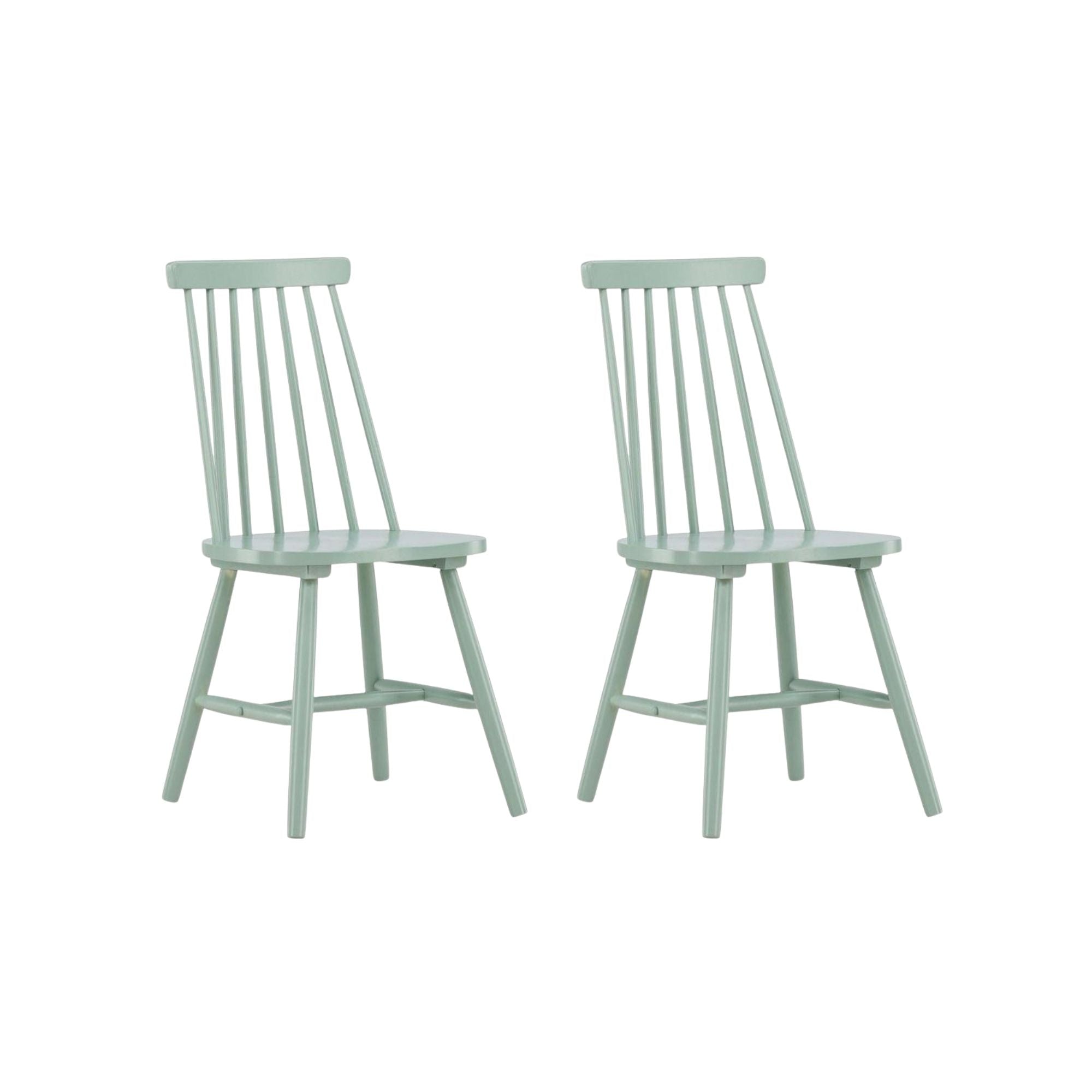 2er-Set Stühle Lönneberga aus Gummibaumholz - Grün-Holzstühle-Venture Home-le canapé