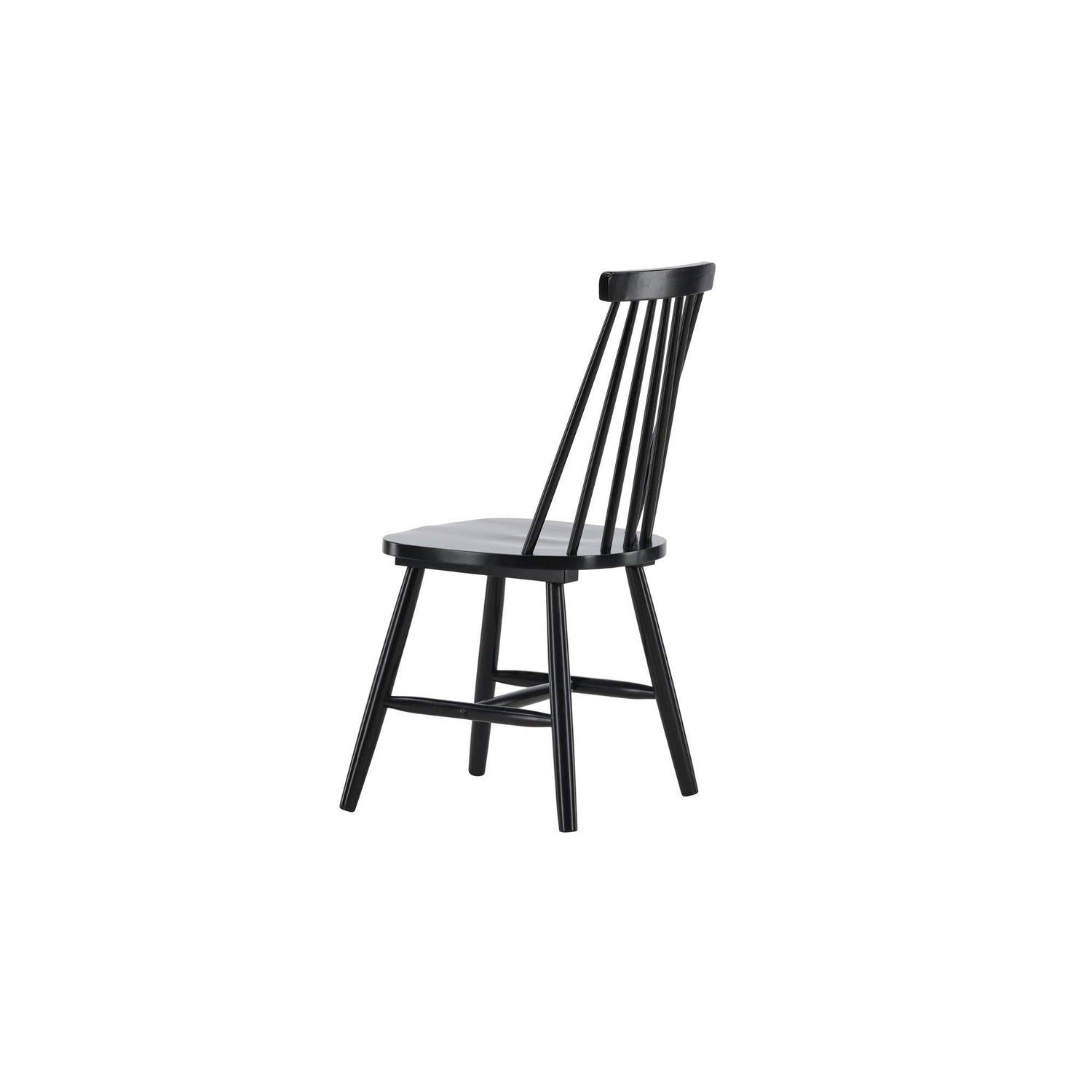 2er-Set Stühle Lönneberga aus Gummibaumholz - Schwarz-Holzstühle-Venture Home-le canapé