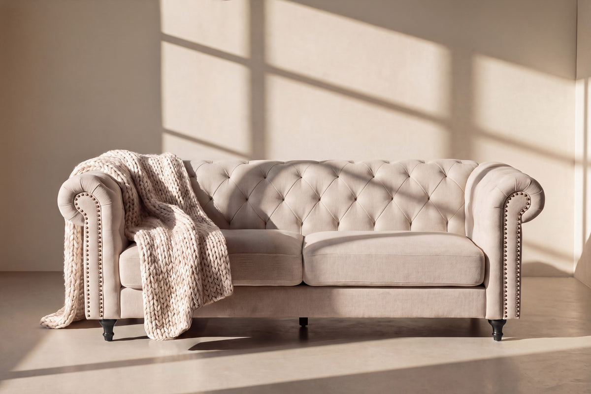 3-Sitzer-Sofa - Beige-3-Sitzer Sofas-Venture Home-le canapé