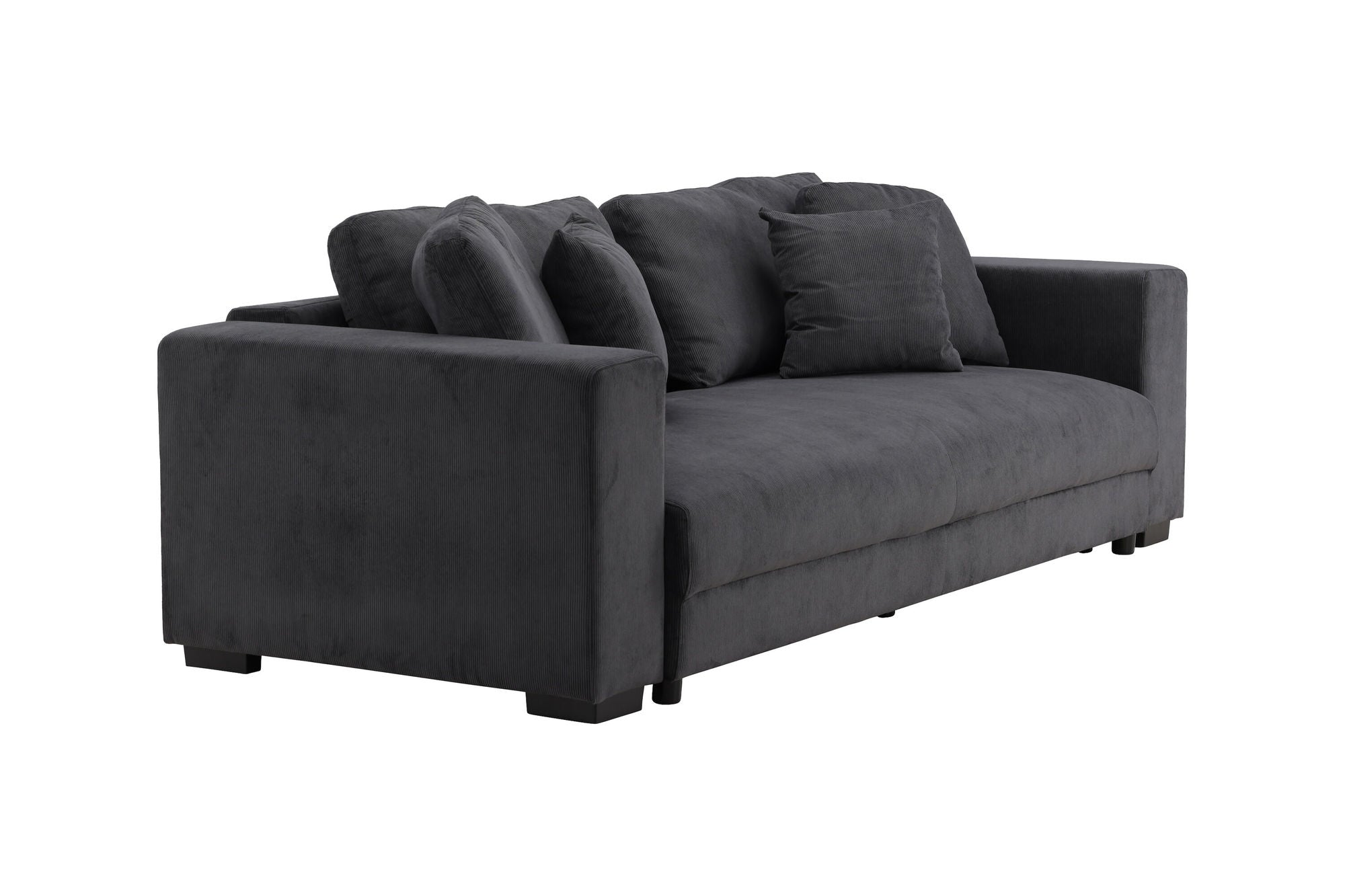3-Sitzer Sofa Bellmann aus Cord - Dunkelgrau-3-Sitzer Sofas-Venture Home-le canapé
