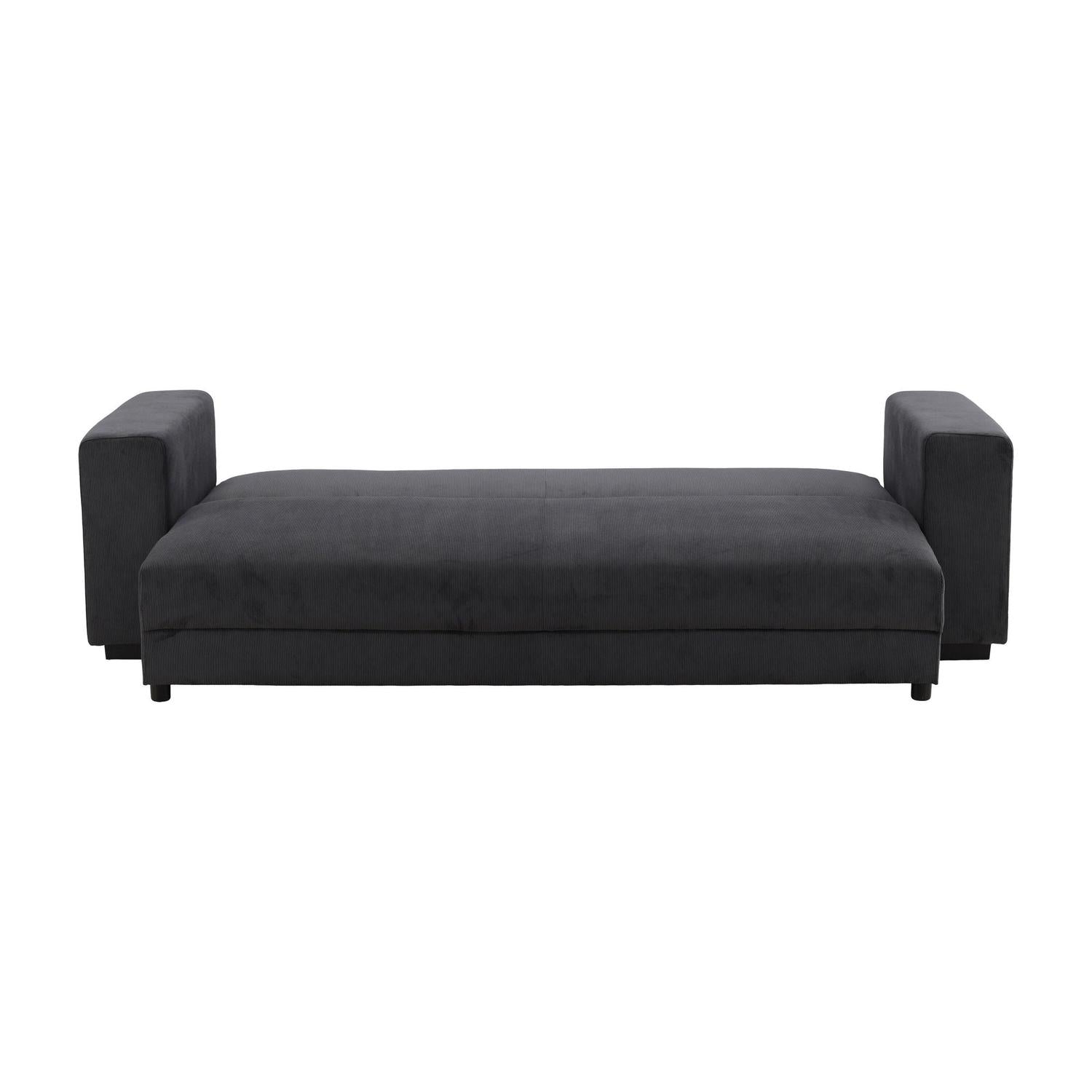 3-Sitzer Sofa Bellmann aus Cord - Dunkelgrau-3-Sitzer Sofas-Venture Home-le canapé