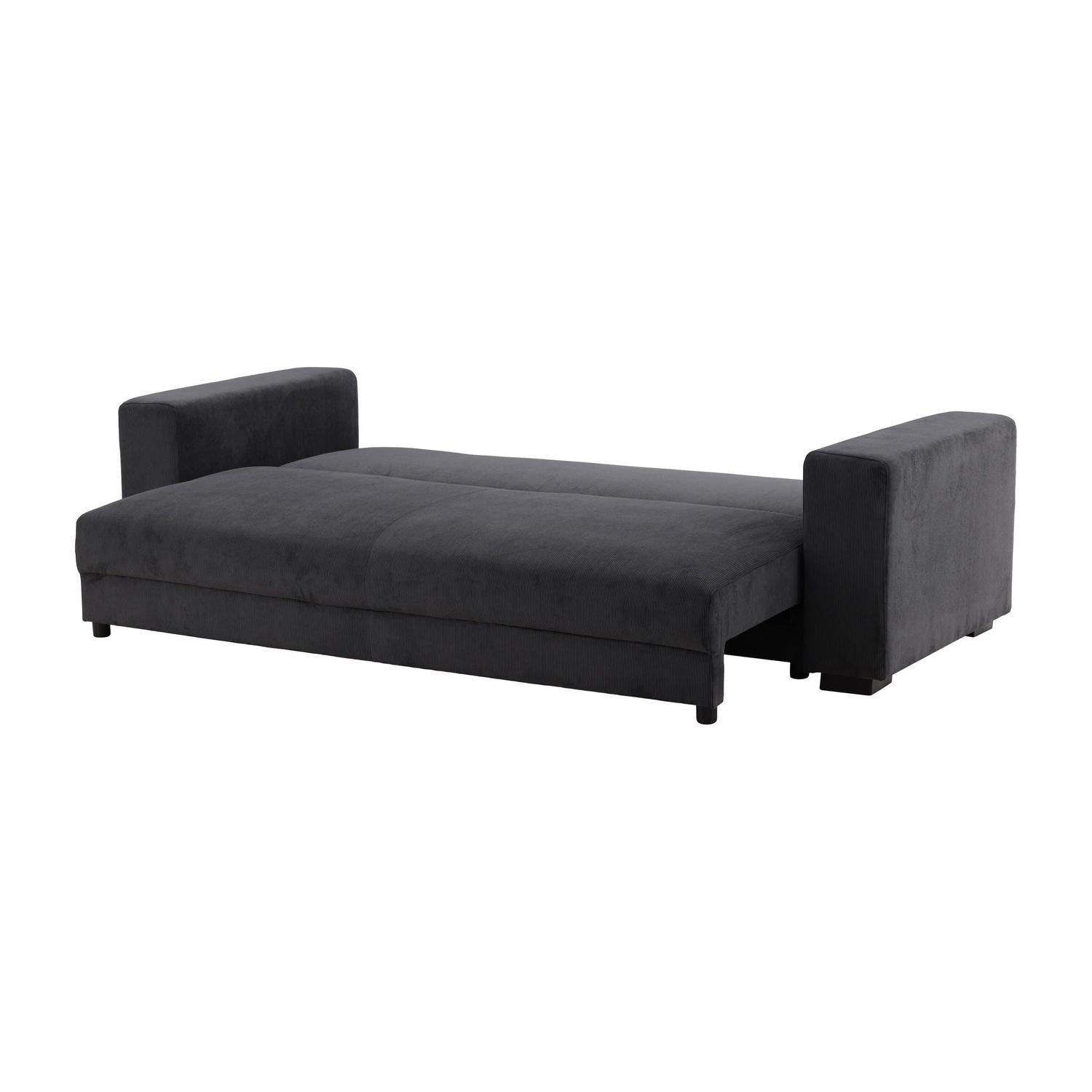 3-Sitzer Sofa Bellmann aus Cord - Dunkelgrau-3-Sitzer Sofas-Venture Home-le canapé