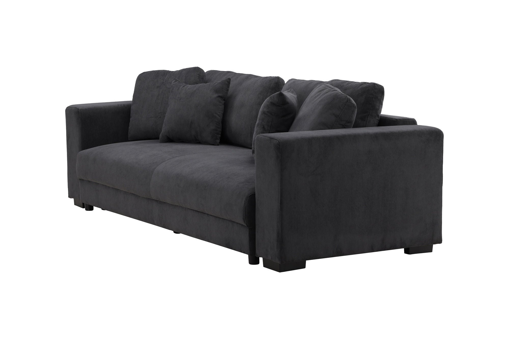 3-Sitzer Sofa Bellmann aus Cord - Dunkelgrau-3-Sitzer Sofas-Venture Home-le canapé