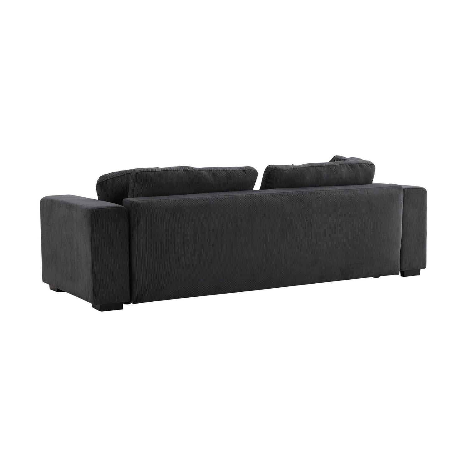 3-Sitzer Sofa Bellmann aus Cord - Dunkelgrau-3-Sitzer Sofas-Venture Home-le canapé