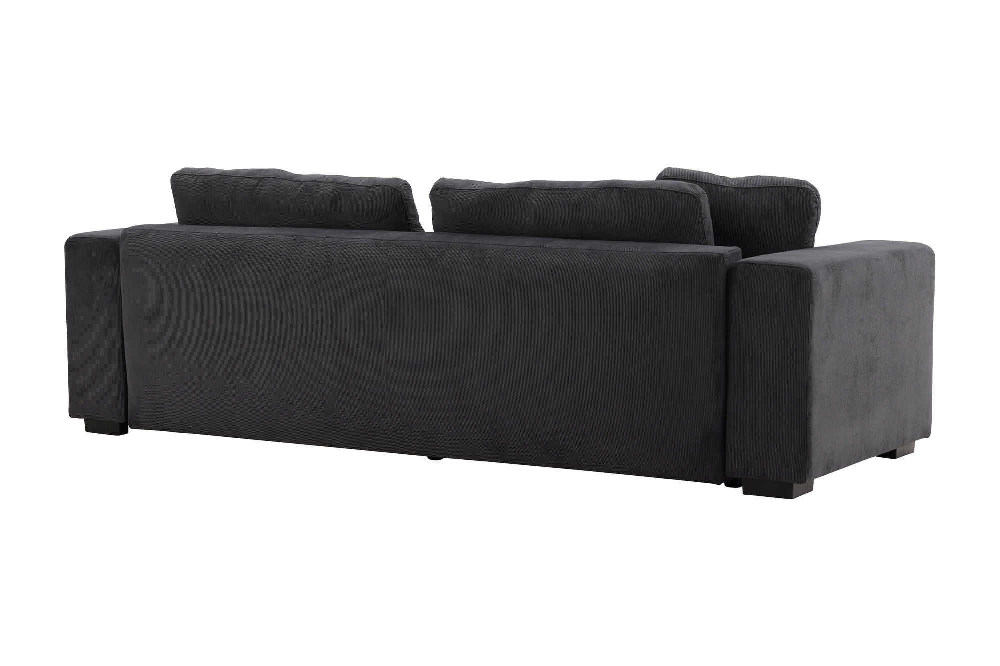 3-Sitzer Sofa Bellmann aus Cord - Dunkelgrau-3-Sitzer Sofas-Venture Home-le canapé