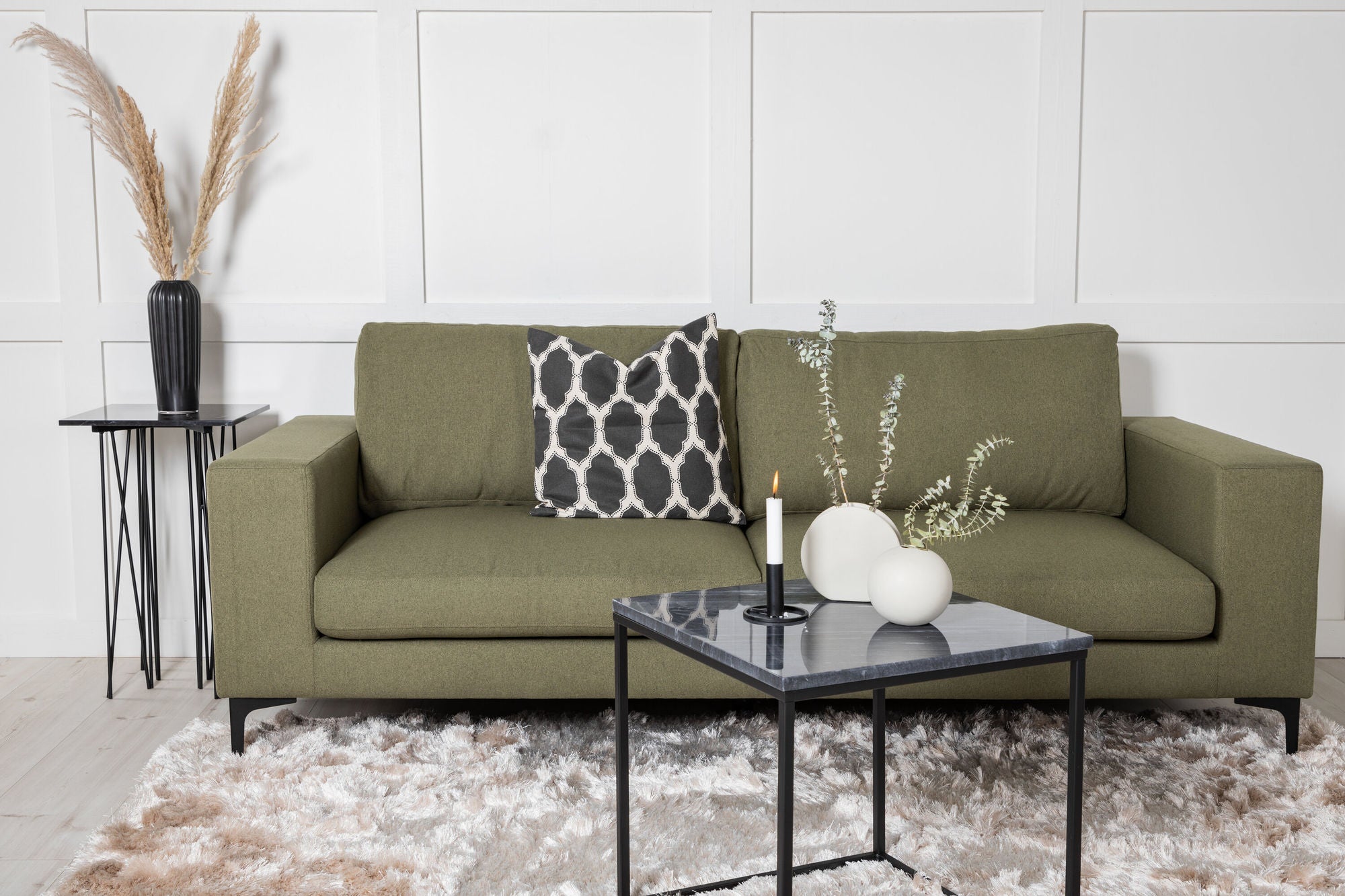 3-Sitzer Sofa Bolero - Dunkelgrün-3-Sitzer Sofa-Venture Home-le canapé