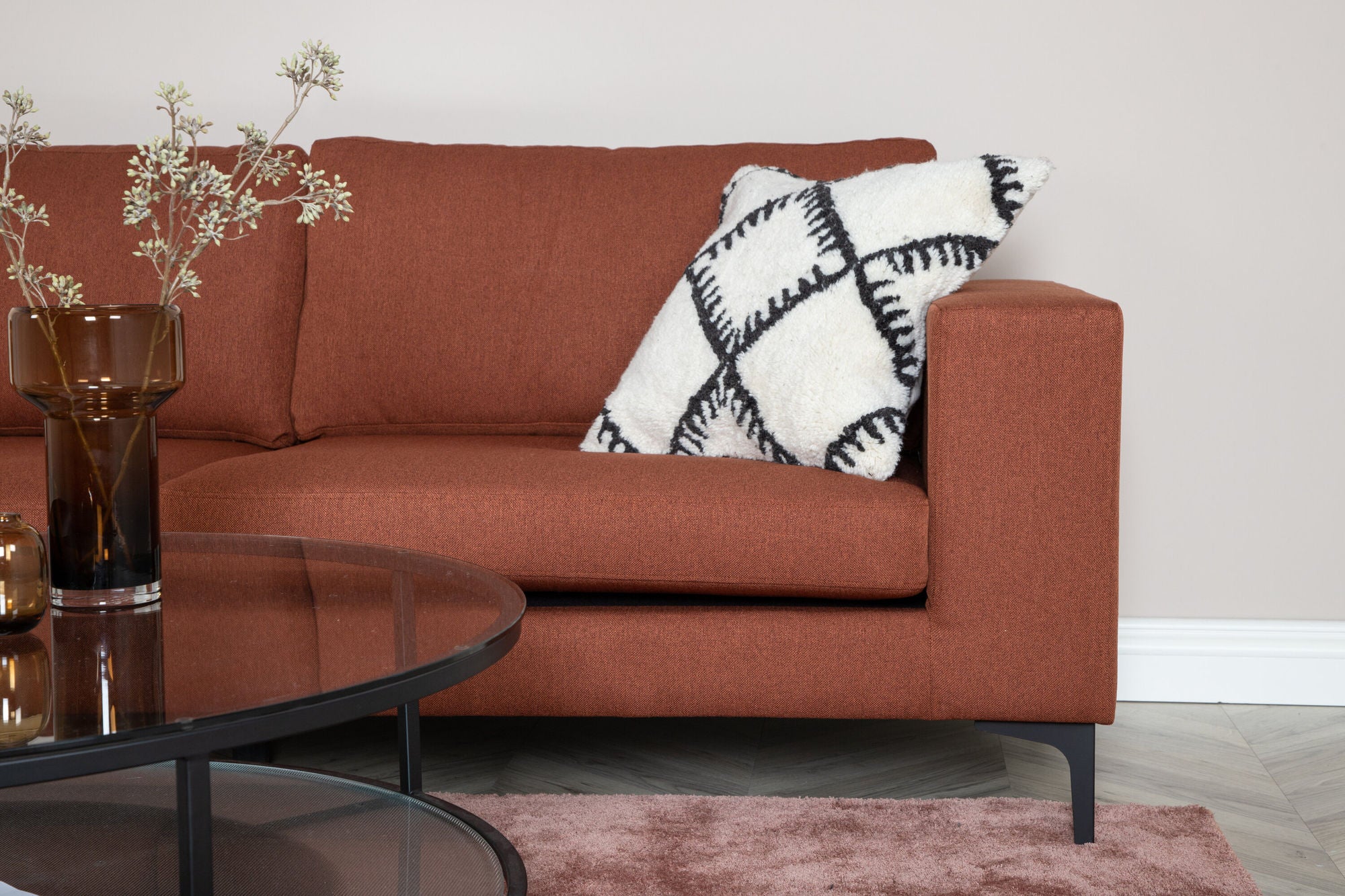 3-Sitzer Sofa Bolero - Orangerot-3-Sitzer Sofa-Venture Home-le canapé