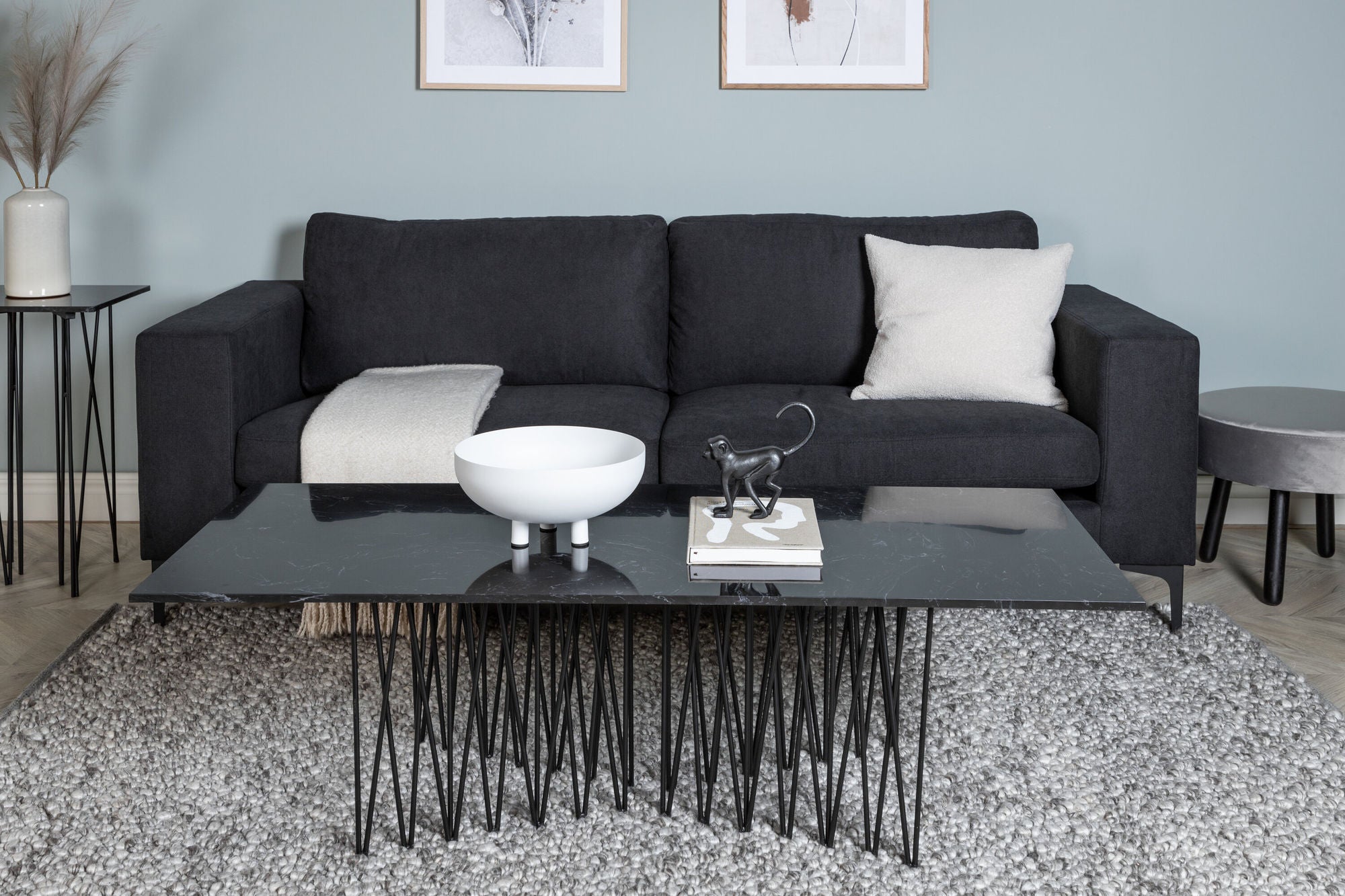 3-Sitzer Sofa Bolero - Schwarz-3-Sitzer Sofa-Venture Home-le canapé