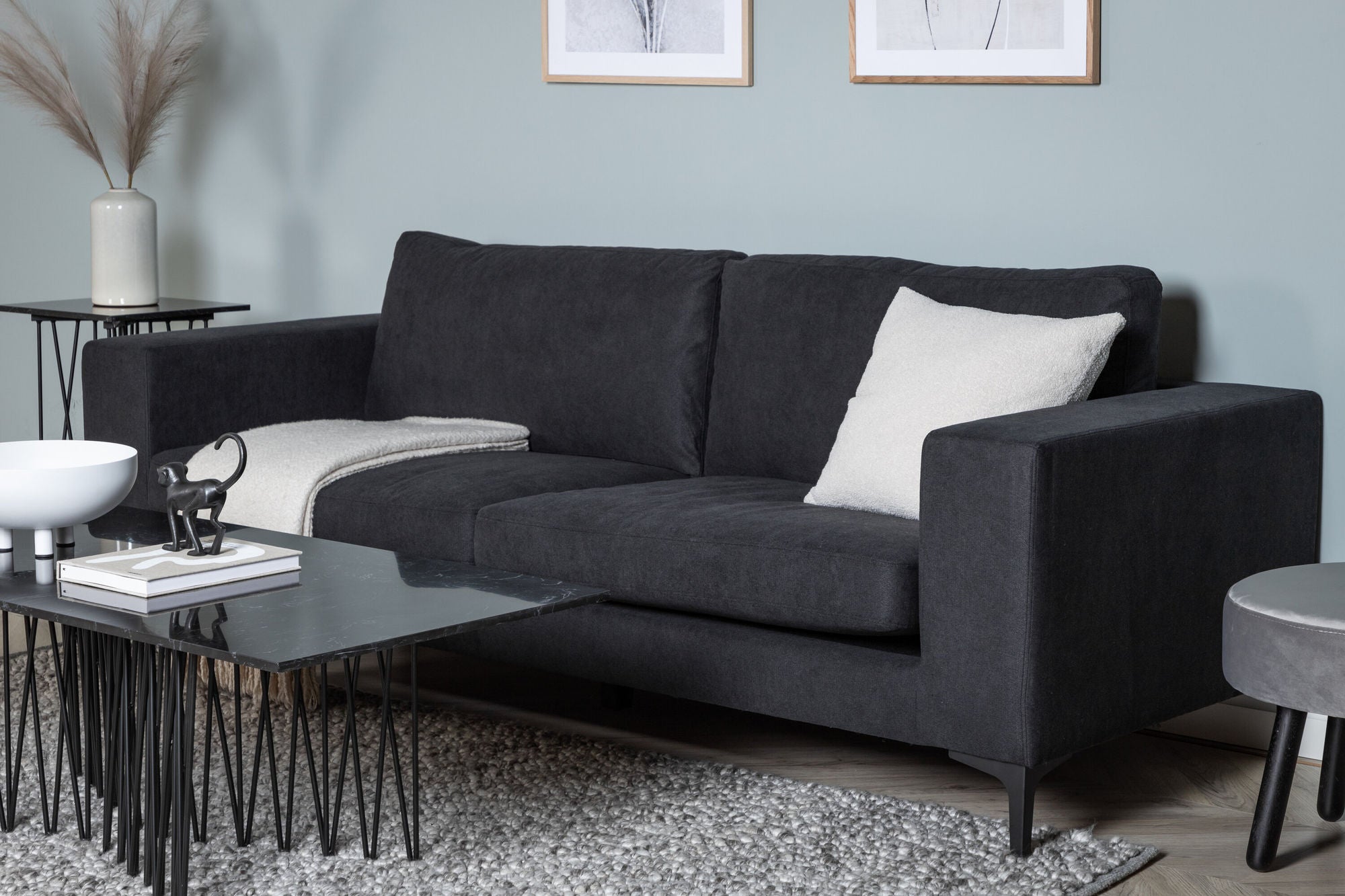 3-Sitzer Sofa Bolero - Schwarz-3-Sitzer Sofa-Venture Home-le canapé