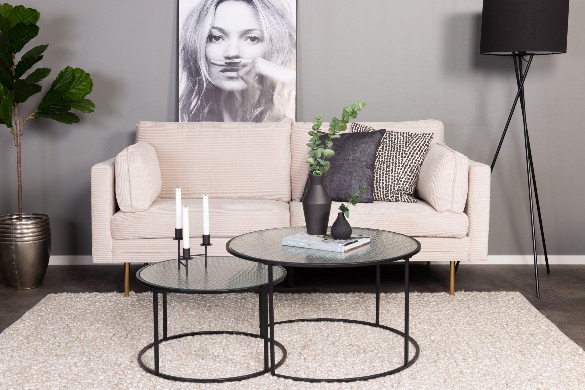 3-Sitzer Sofa Boom aus Kord - Beige-3-Sitzer Sofas-Venture Home-le canapé