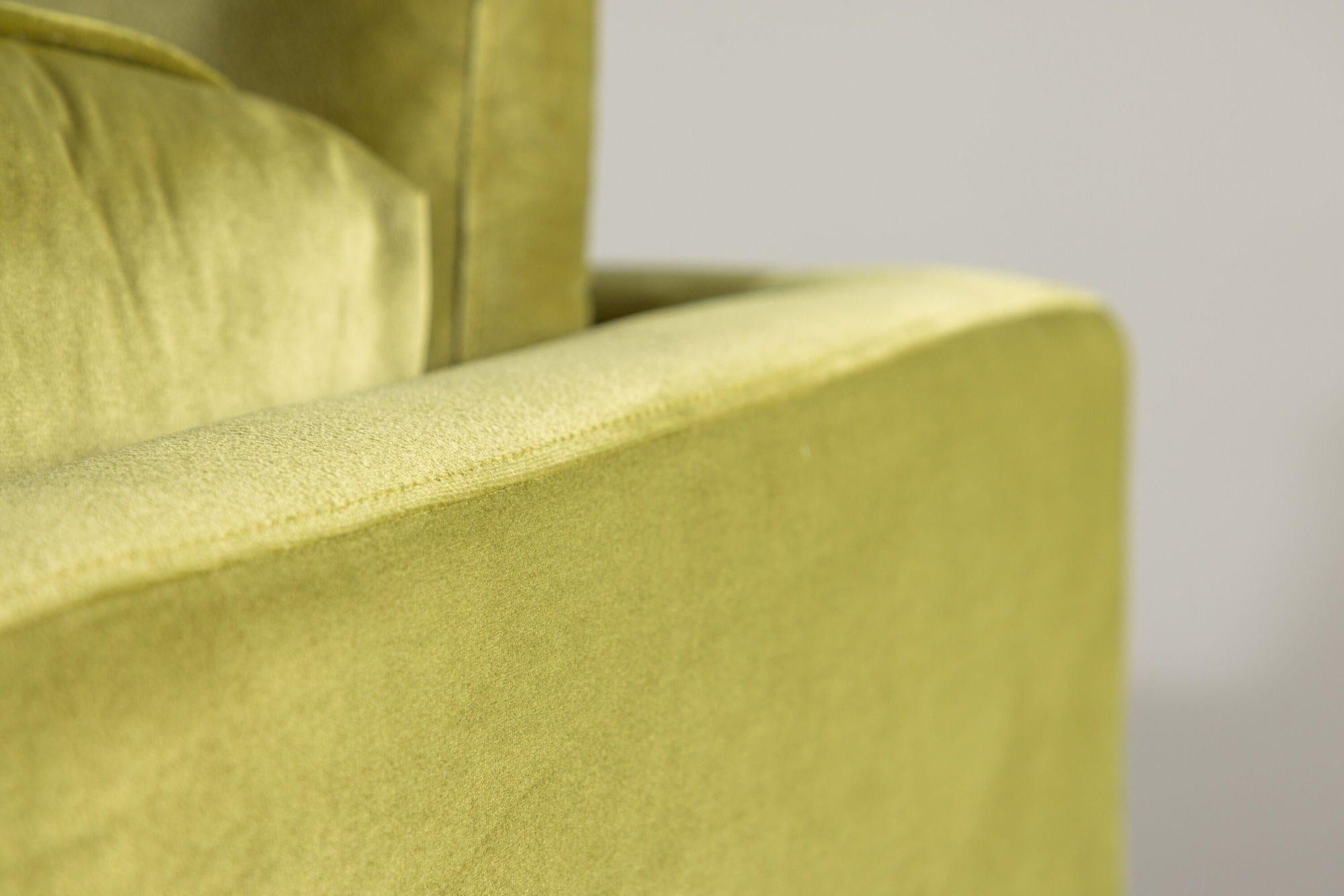 3-Sitzer Sofa Boom aus Samt - Grün-3-Sitzer Sofas-Venture Home-le canapé
