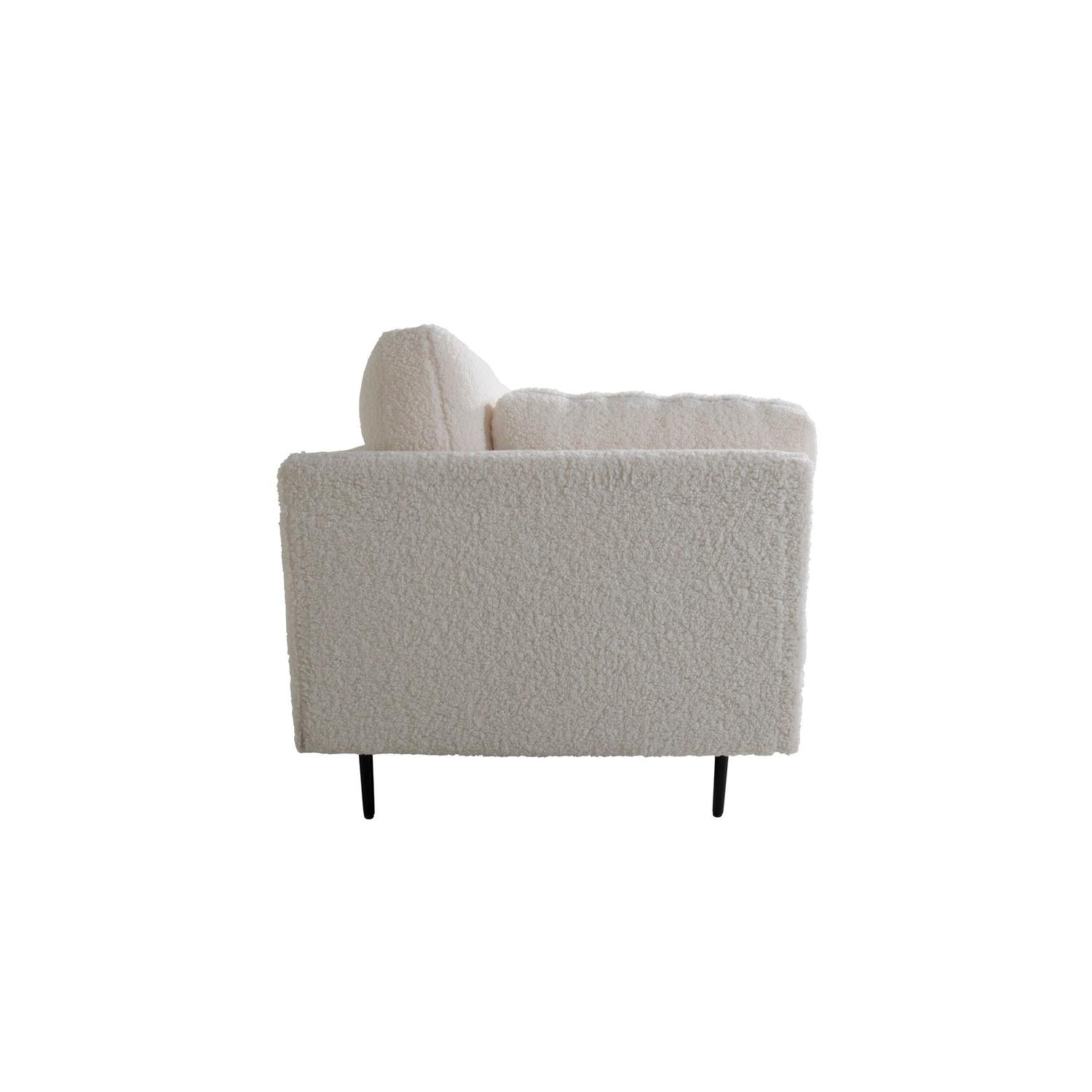 3-Sitzer Sofa Boom aus Teddy- Bouclé - Weiß-3-Sitzer Sofa-Venture Home-le canapé
