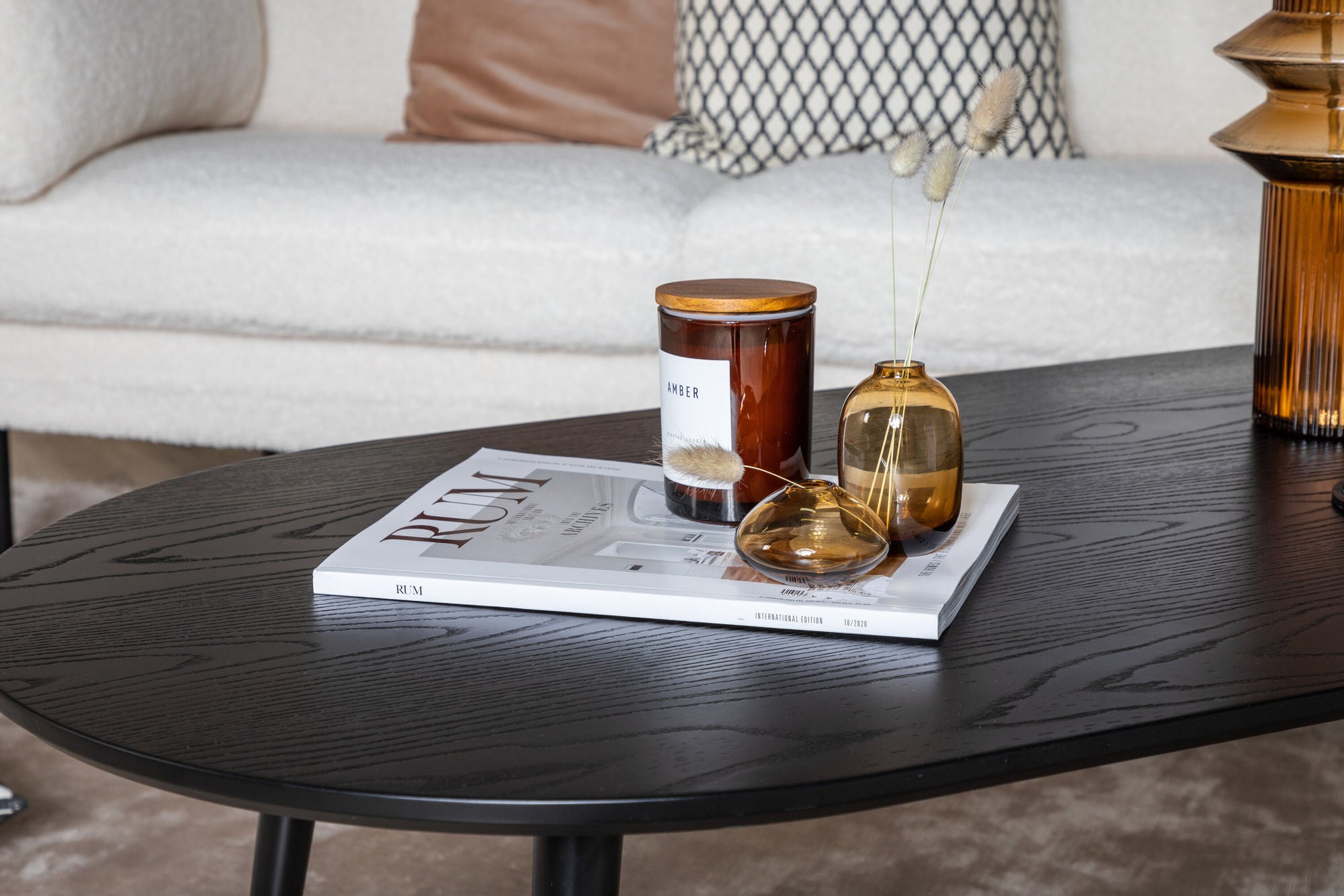 3-Sitzer Sofa Boom aus Teddy Bouclé - Weiß-3-Sitzer Sofas-Venture Home-le canapé