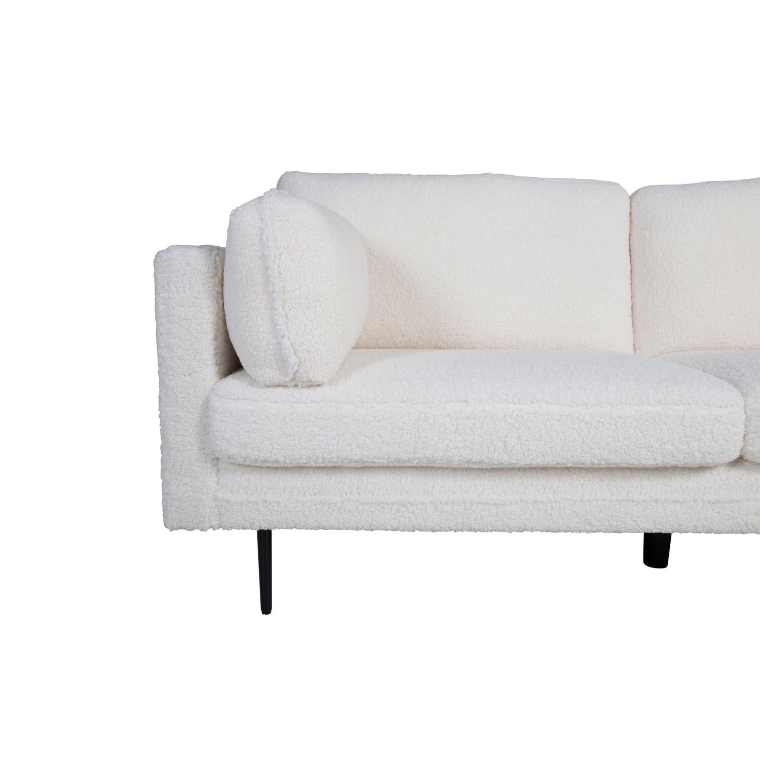 3-Sitzer Sofa Boom aus Teddy Bouclé - Weiß-3-Sitzer Sofas-Venture Home-le canapé