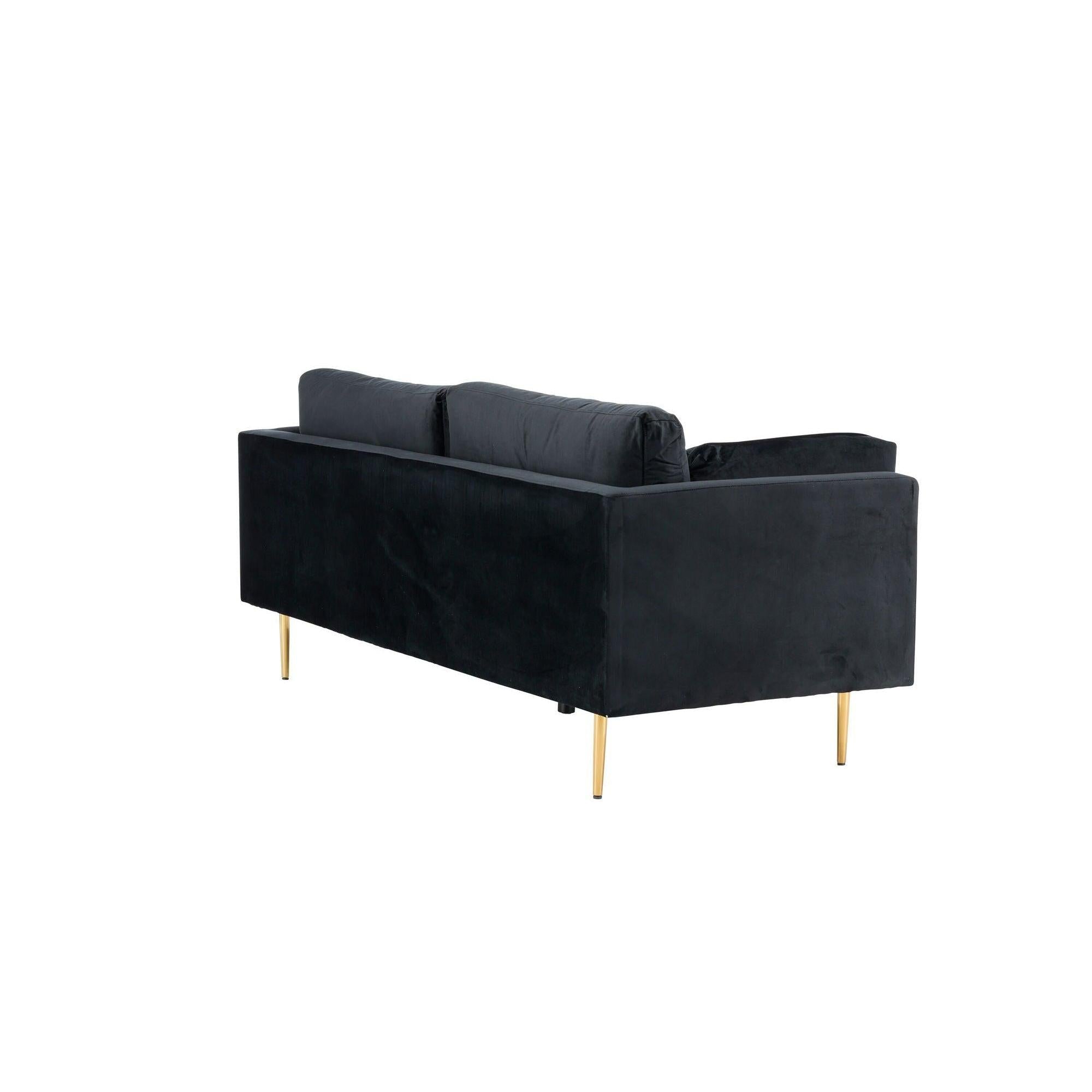 Boom 3 - Sitzer Sofa aus Samt - SchwarzEinzelsofas
