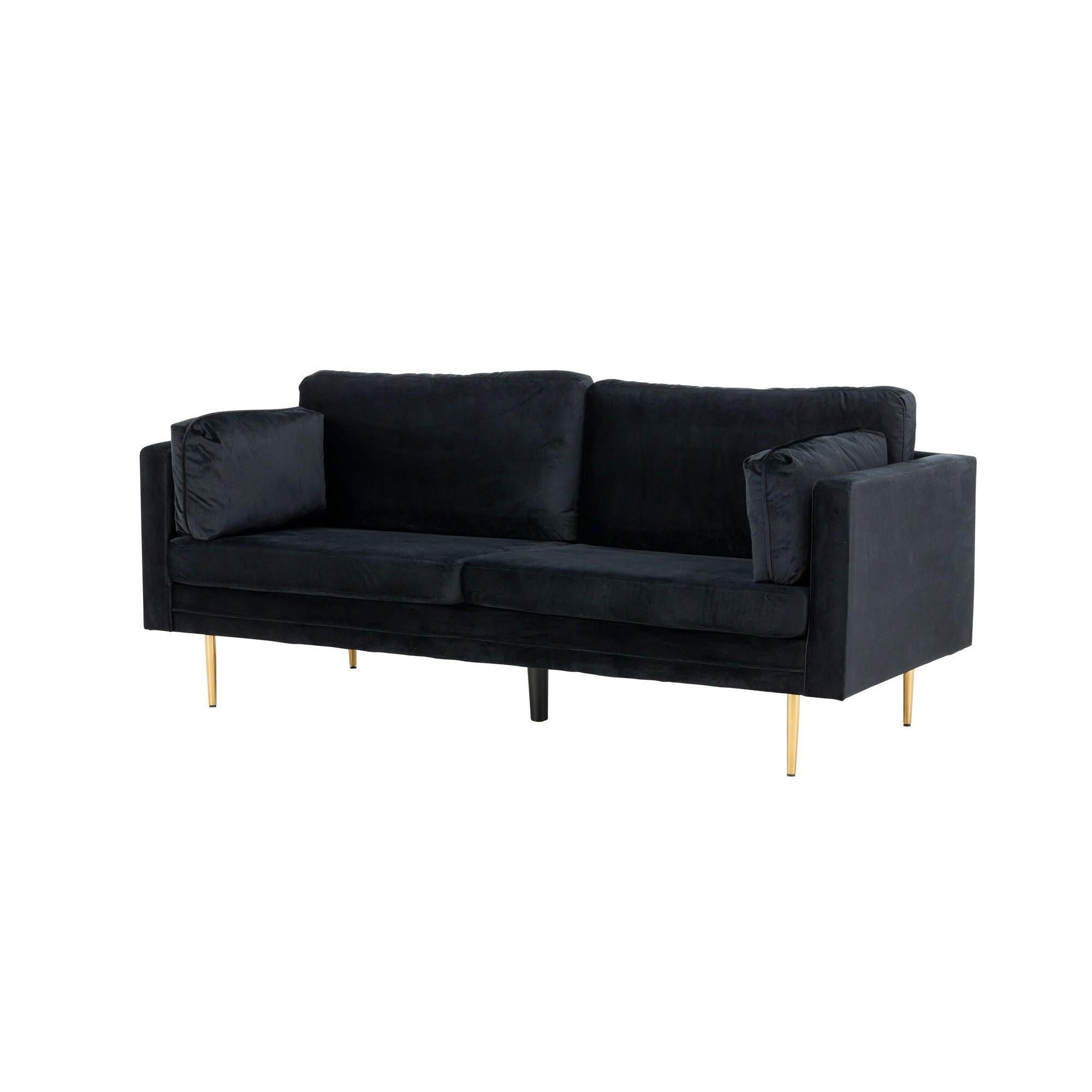 Boom 3 - Sitzer Sofa aus Samt - SchwarzEinzelsofas