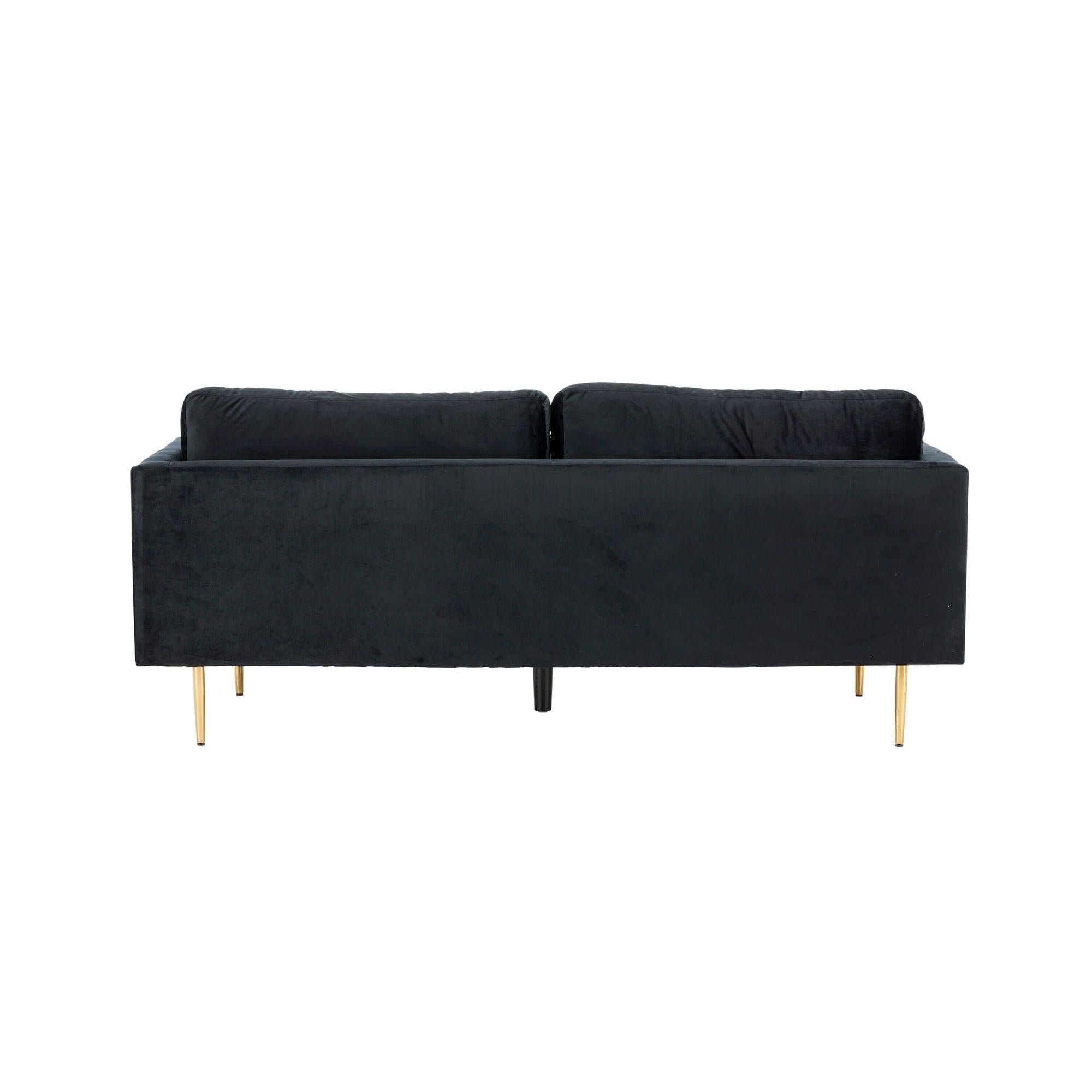 Boom 3 - Sitzer Sofa aus Samt - SchwarzEinzelsofas