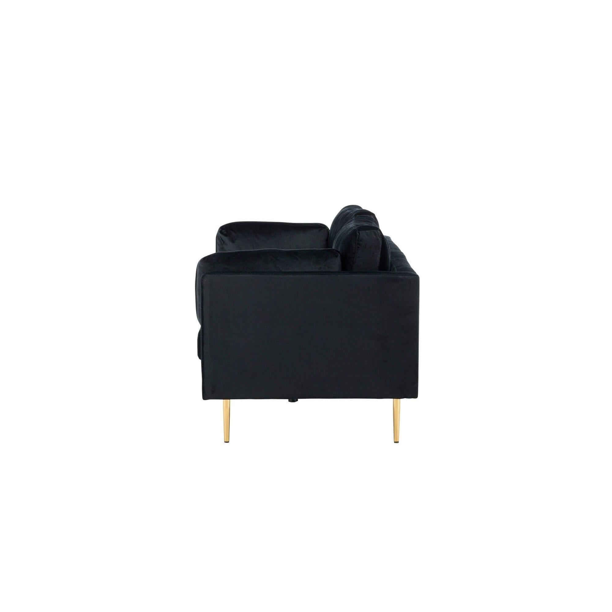 Boom 3 - Sitzer Sofa aus Samt - SchwarzEinzelsofas
